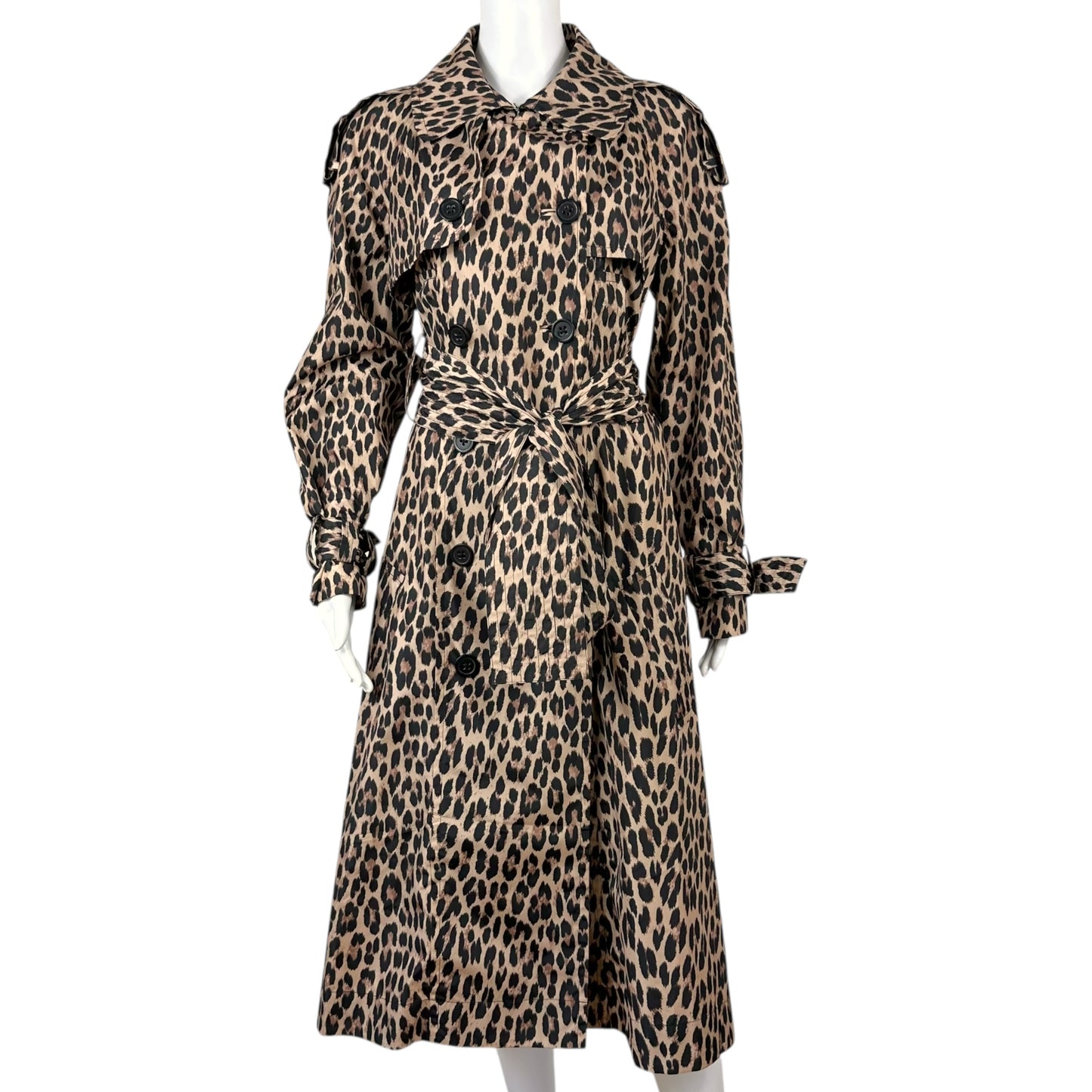 Sonia Rykiel Leopard Print Trench Coat