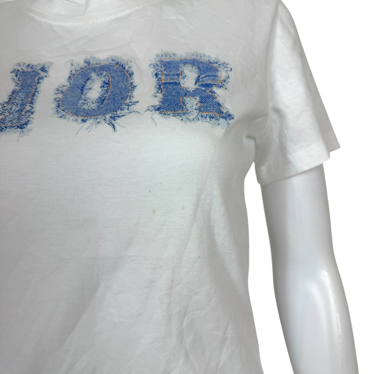 Christian Dior S/S 2002 White Denim Logo T-Shirt