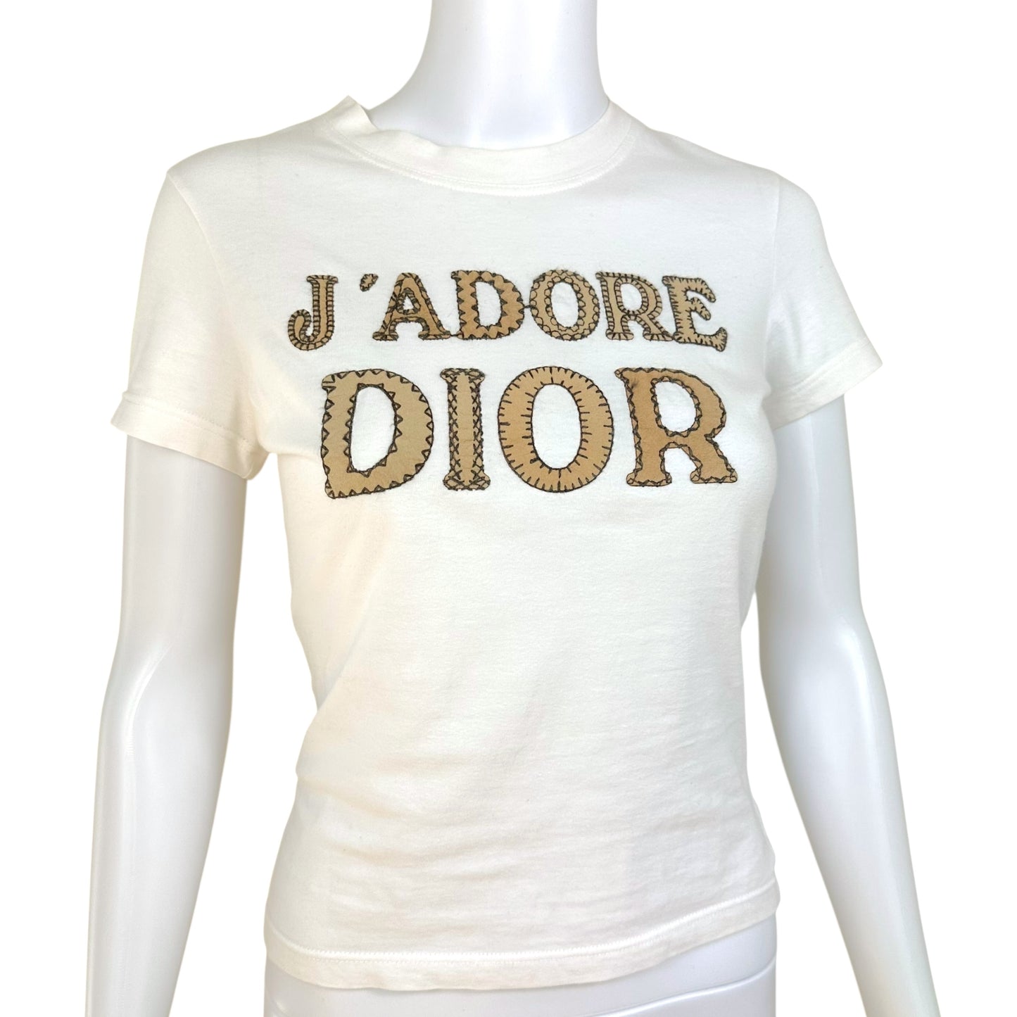 Christian Dior S/S 2003 J'Adore Dior Suede Patchwork T-Shirt - Outfit Repeater