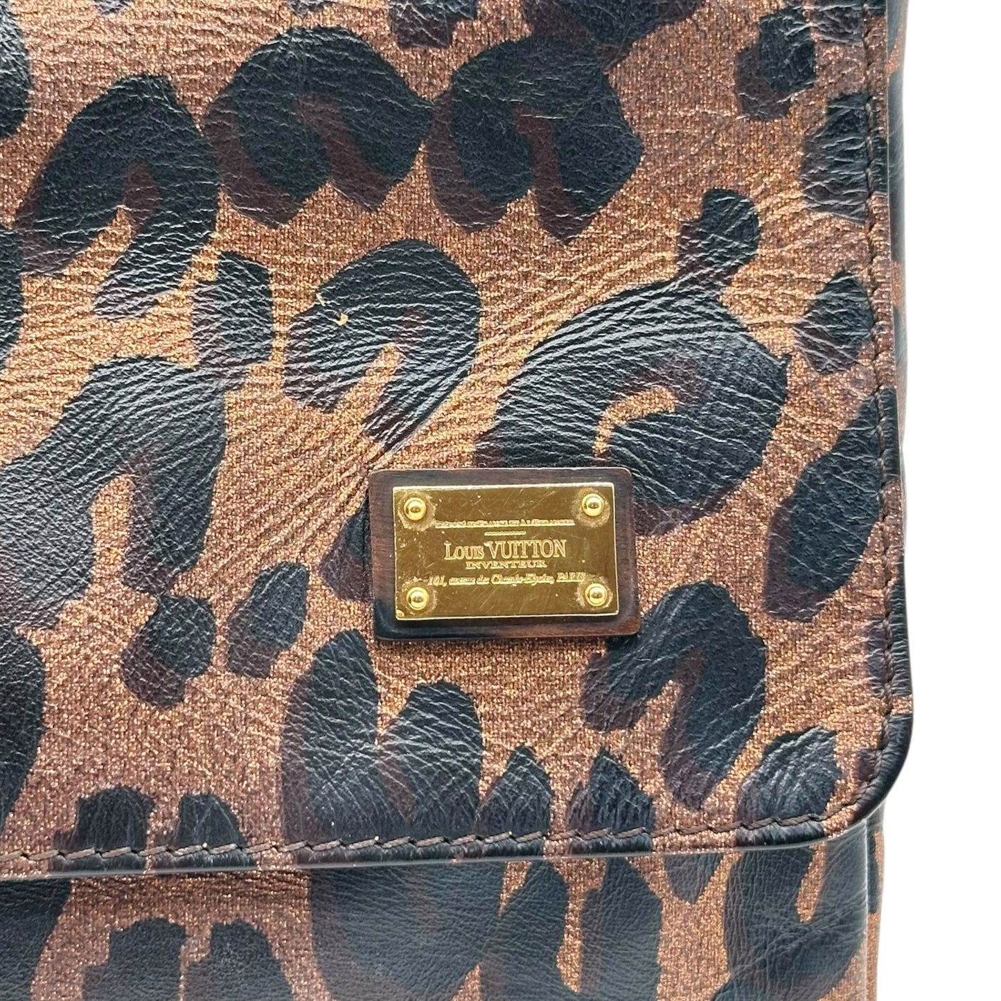 Louis Vuitton S/S 2009 Leopard Print Leather African Queen Clutch Bag