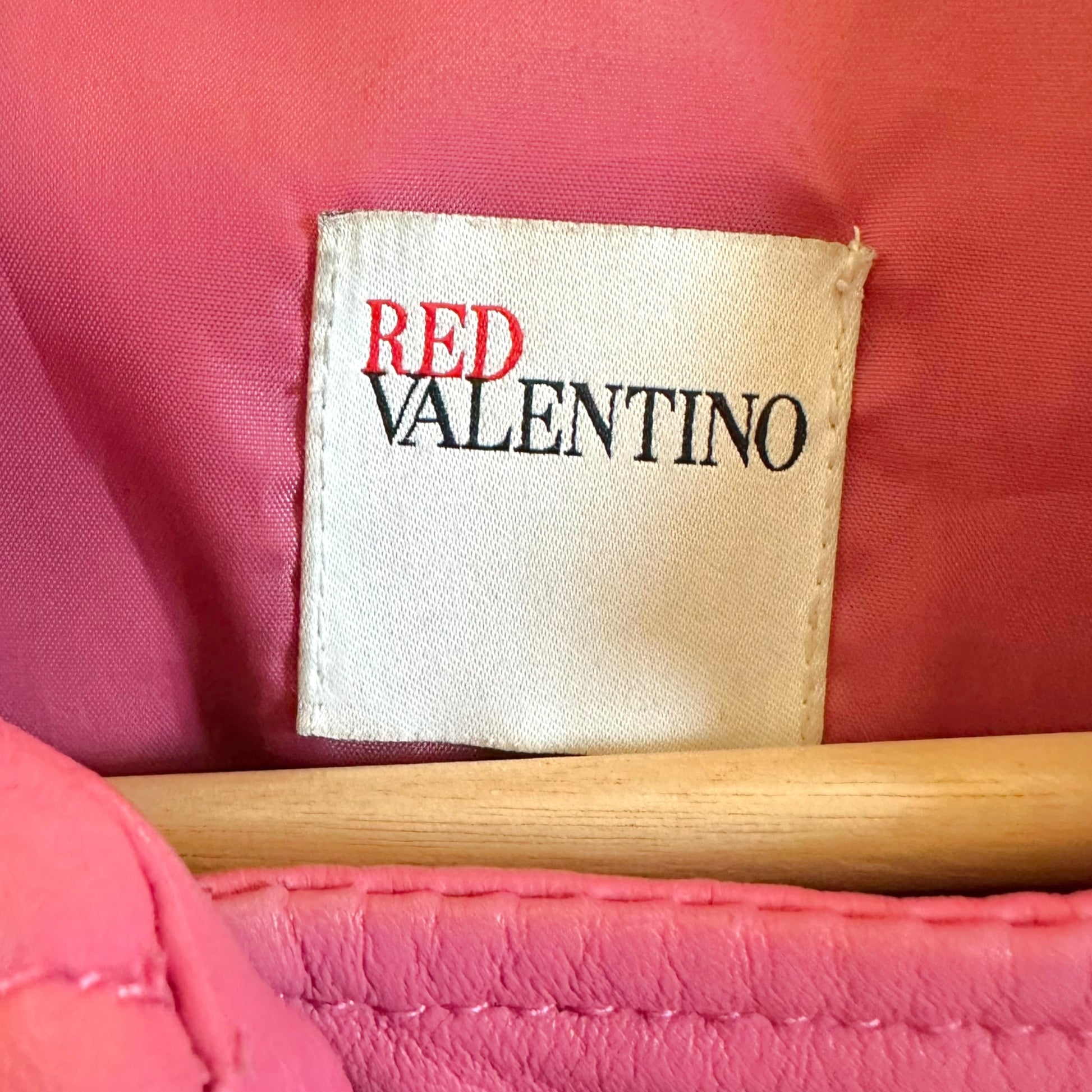 RED Valentino Pink Leather Short Sleeve Jacket - Outfit Repeater
