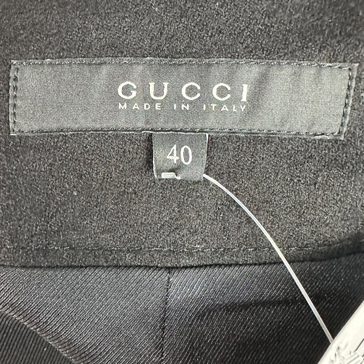 Gucci Black Wool Drawstring Waist Mini Skirt