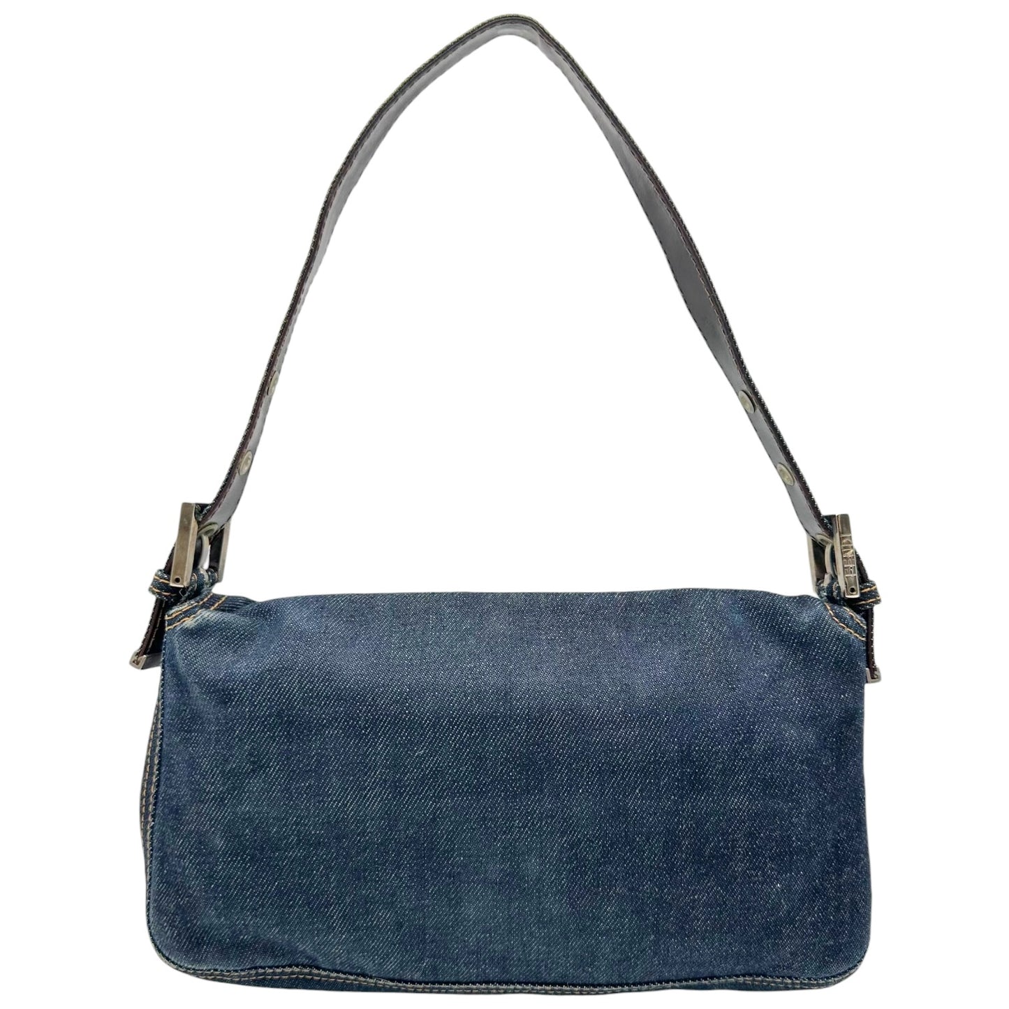Fendi Dark Wash Denim Baguette Bag