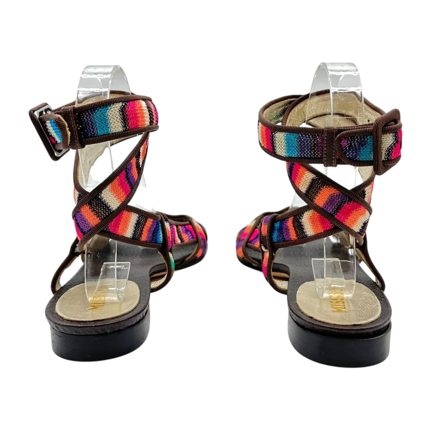 Missoni Multicolor Knit Wrap Sandals