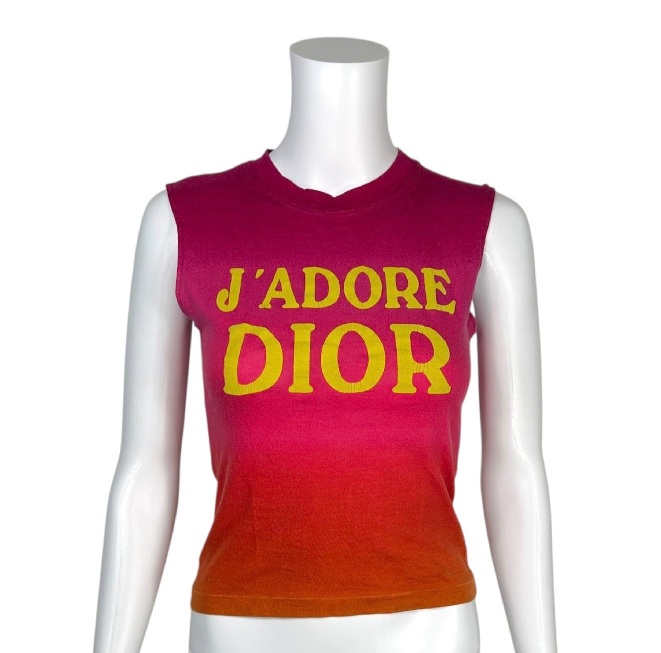 Christian Dior Pink Yellow Ombré Tank Top