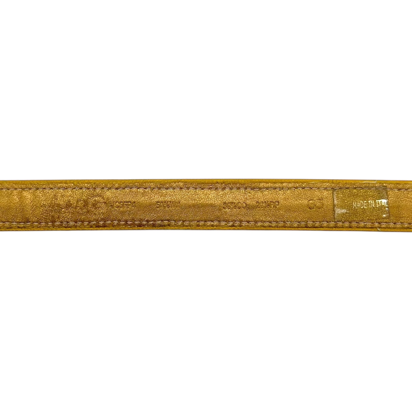 D&G Dolce & Gabbana Purple & Yellow Logo Skinny Belt