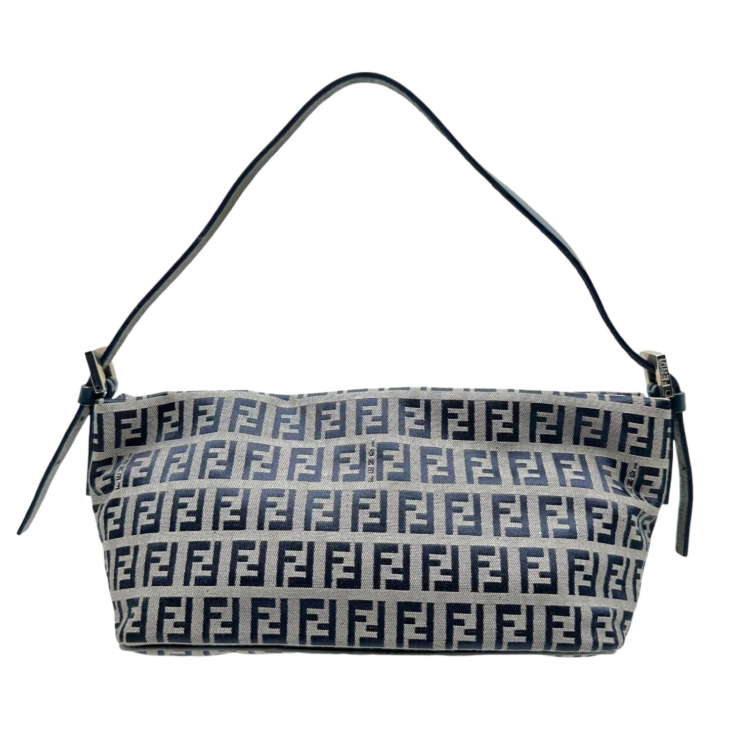 Fendi Navy Blue Zucchino Monogram Boat Pochette Mini Bag