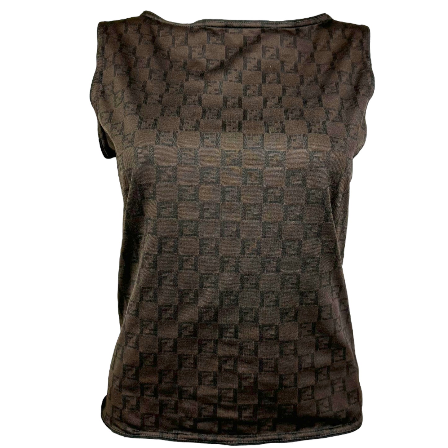Fendi Brown Monogram Tank Top - Outfit Repeater