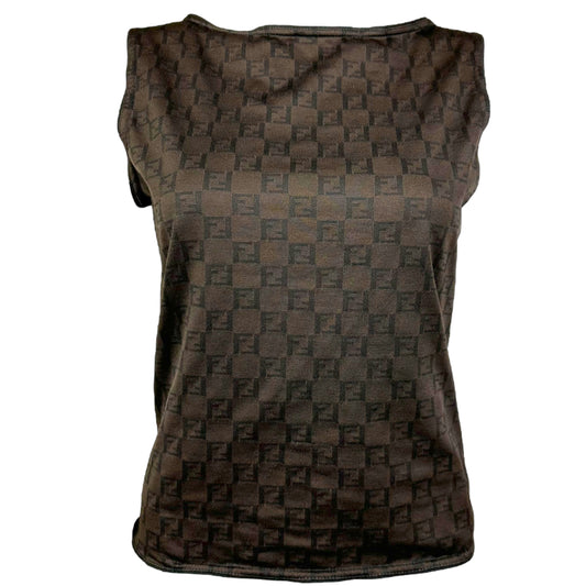 Fendi Brown Monogram Tank Top - Outfit Repeater