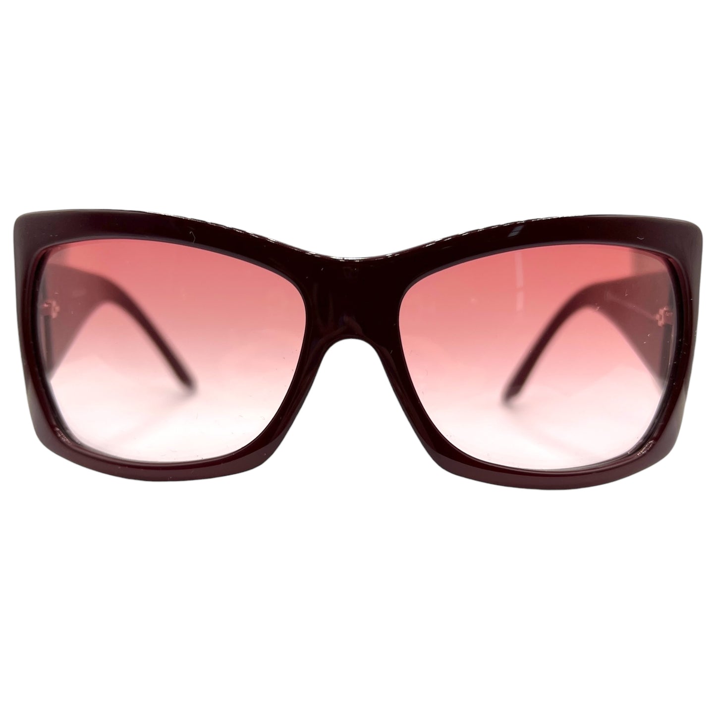 Christian Dior ClassicDior1 Red & Mother of Pearl Logo Oversized Sunglasses w/ Case