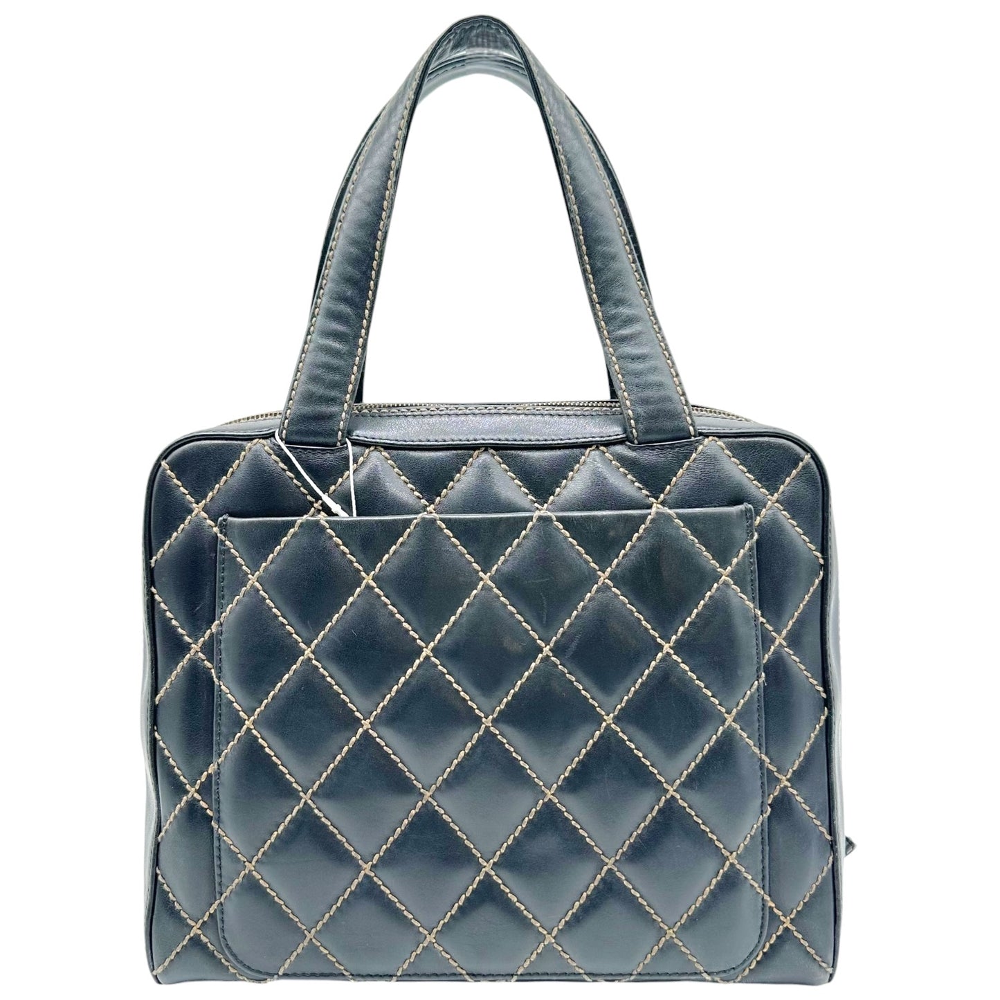 Chanel Black & Ivory Wild Stitch Large Tote Bag 2002-03