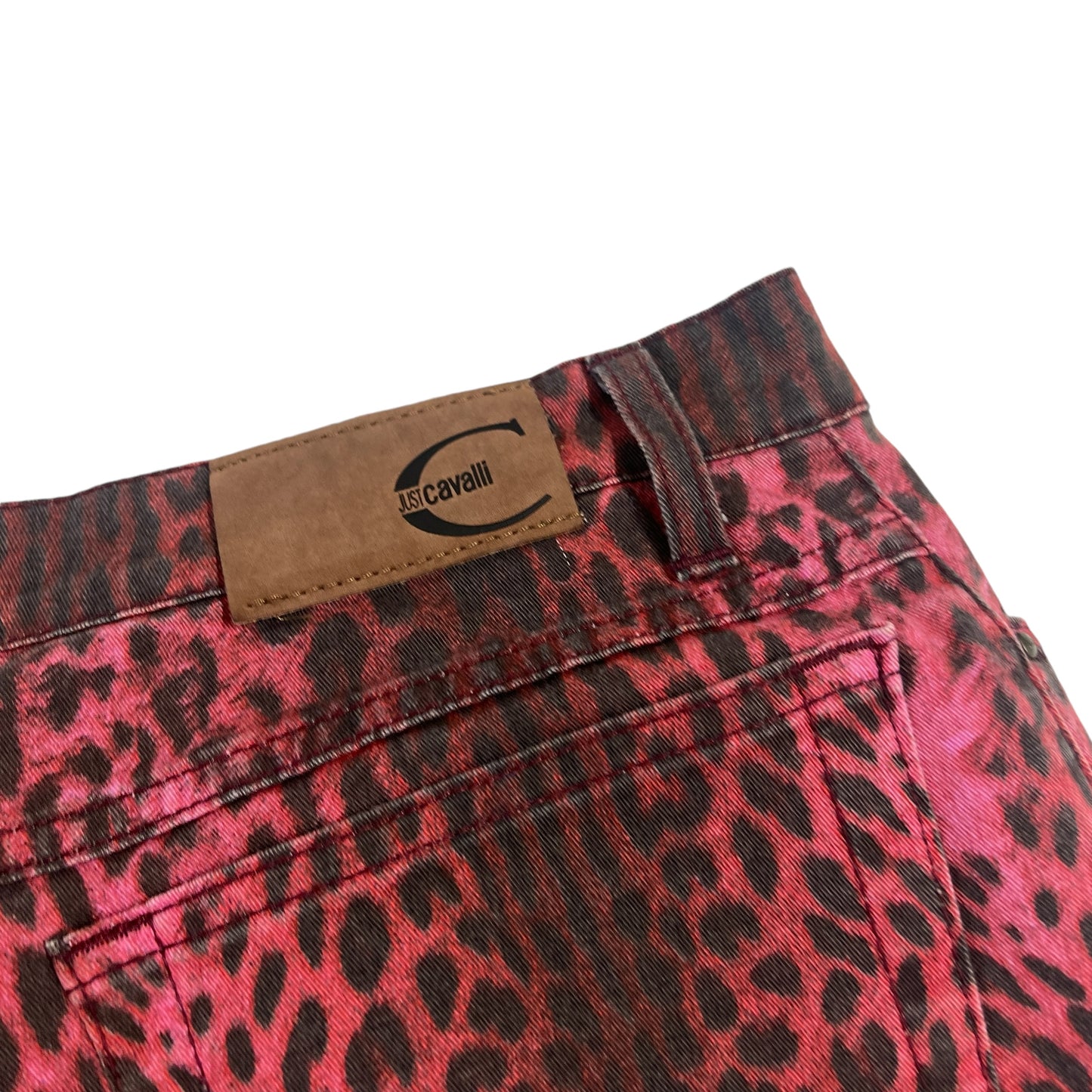 Just Cavalli by Roberto Cavalli Pink Leopard Printed Jeans