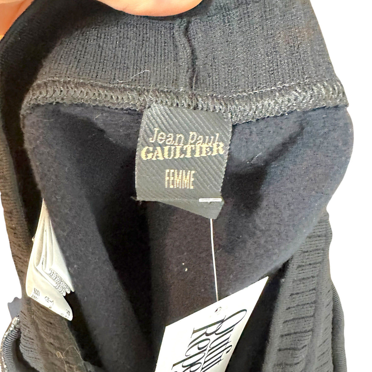 Jean Paul Gaultier Mesh Overlay Knit Patterned Skirt
