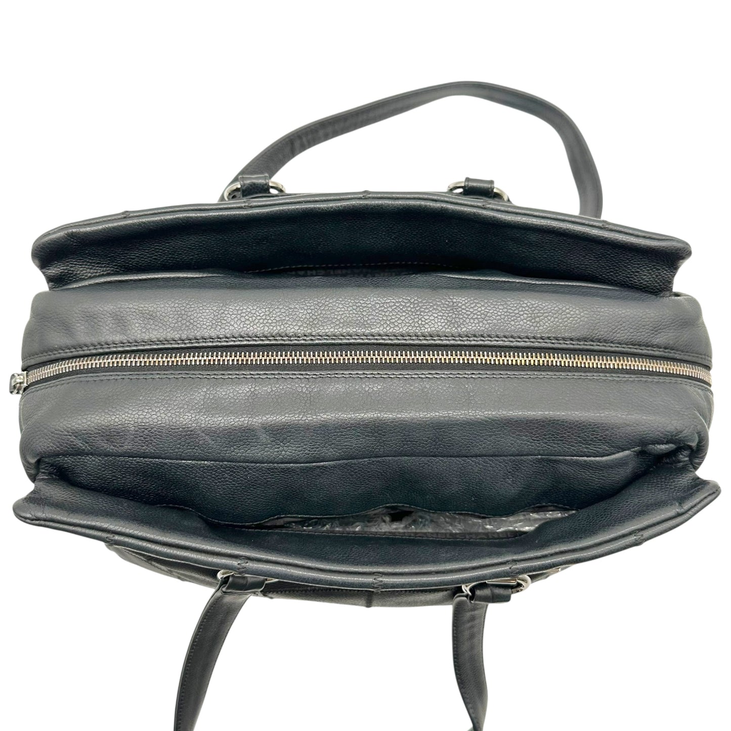 Chanel Black LAX Chocolate Bar Quilted Shoulder Tote Bag