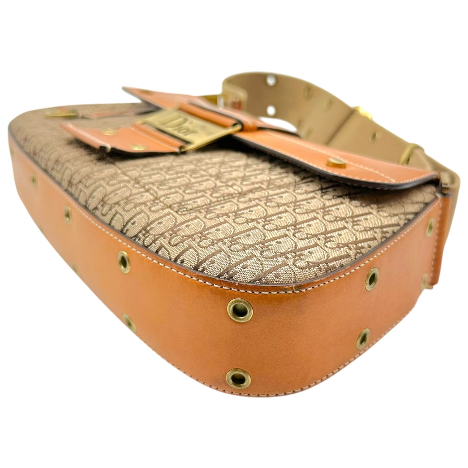 Christian Dior Trotter Monogram Tan Columbus Bag