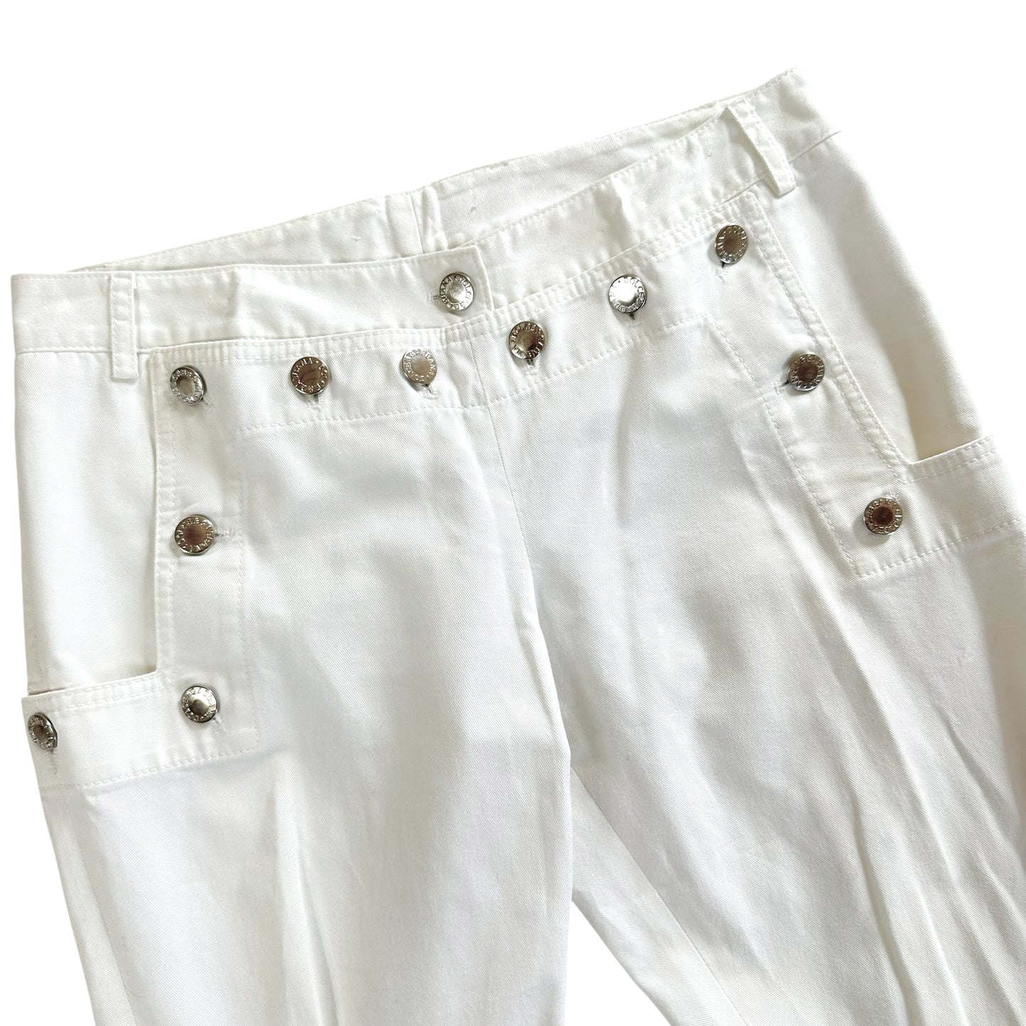 Dolce & Gabbana Spring 2003 White Love & Sexy Sailor Bondage Pants - Outfit Repeater