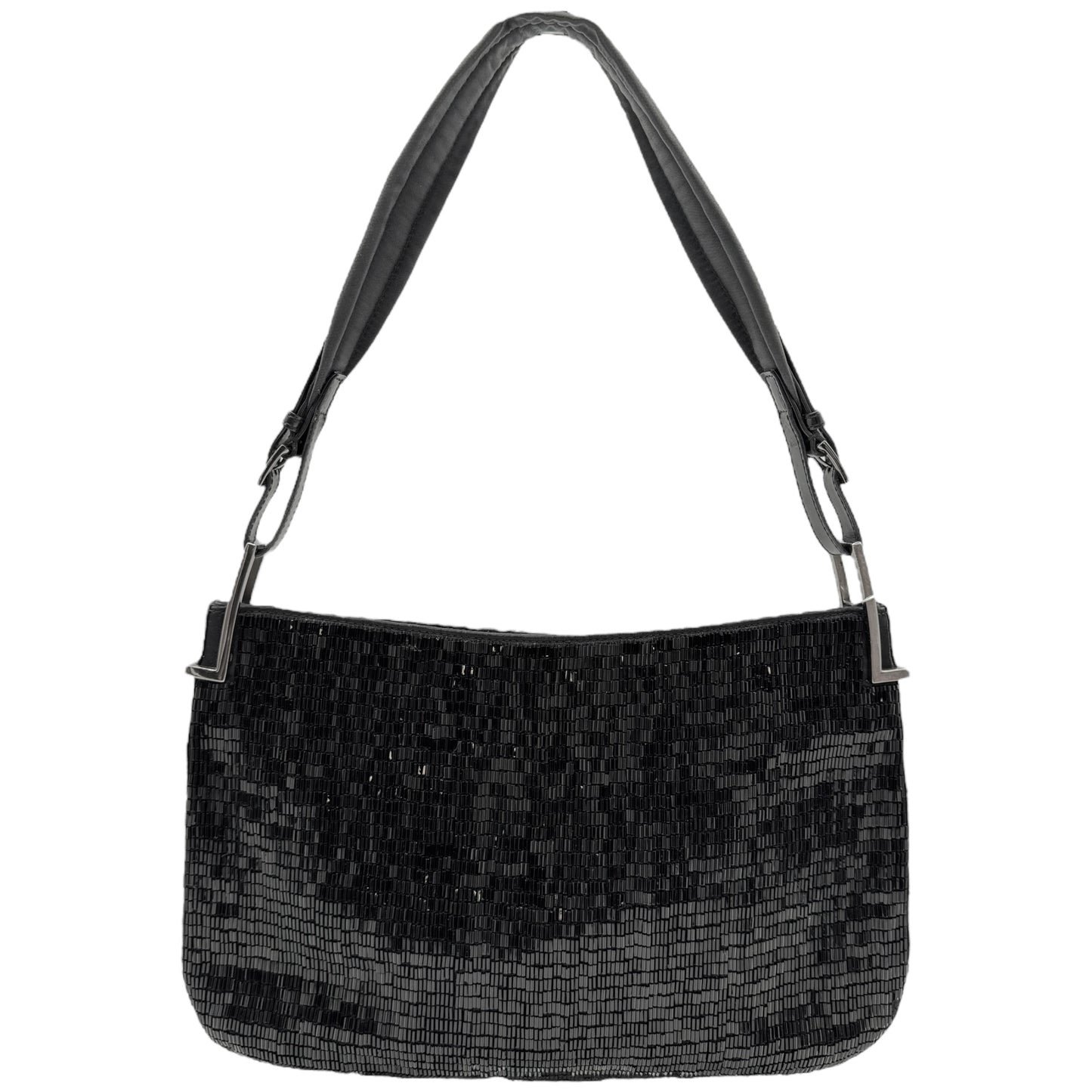 Gucci by Tom Ford 90's Black Glass Beaded Shoulder Bag RARE - Outfit Repeater