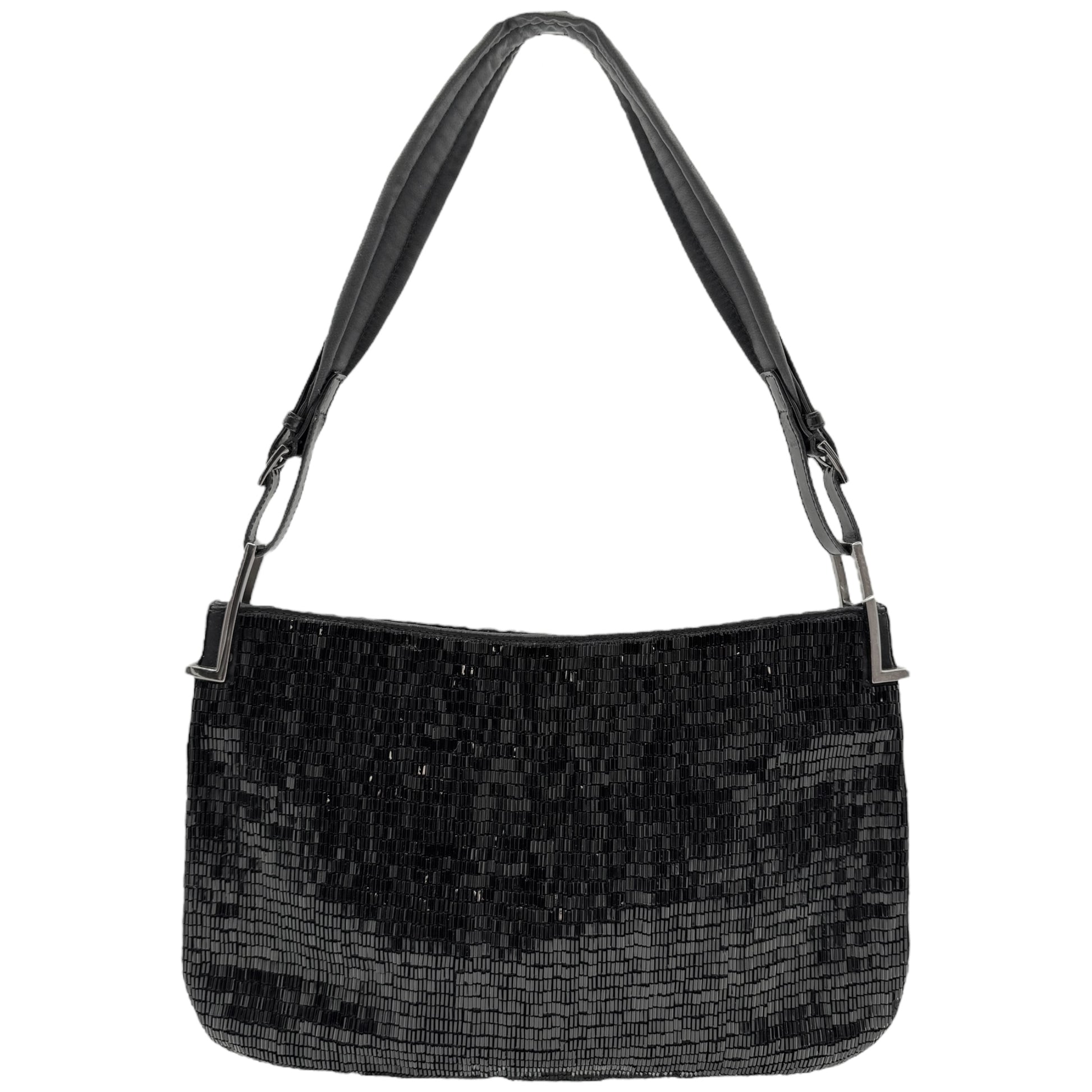 Gucci by Tom Ford 90's Black Glass Beaded Shoulder Bag RARE - Outfit Repeater