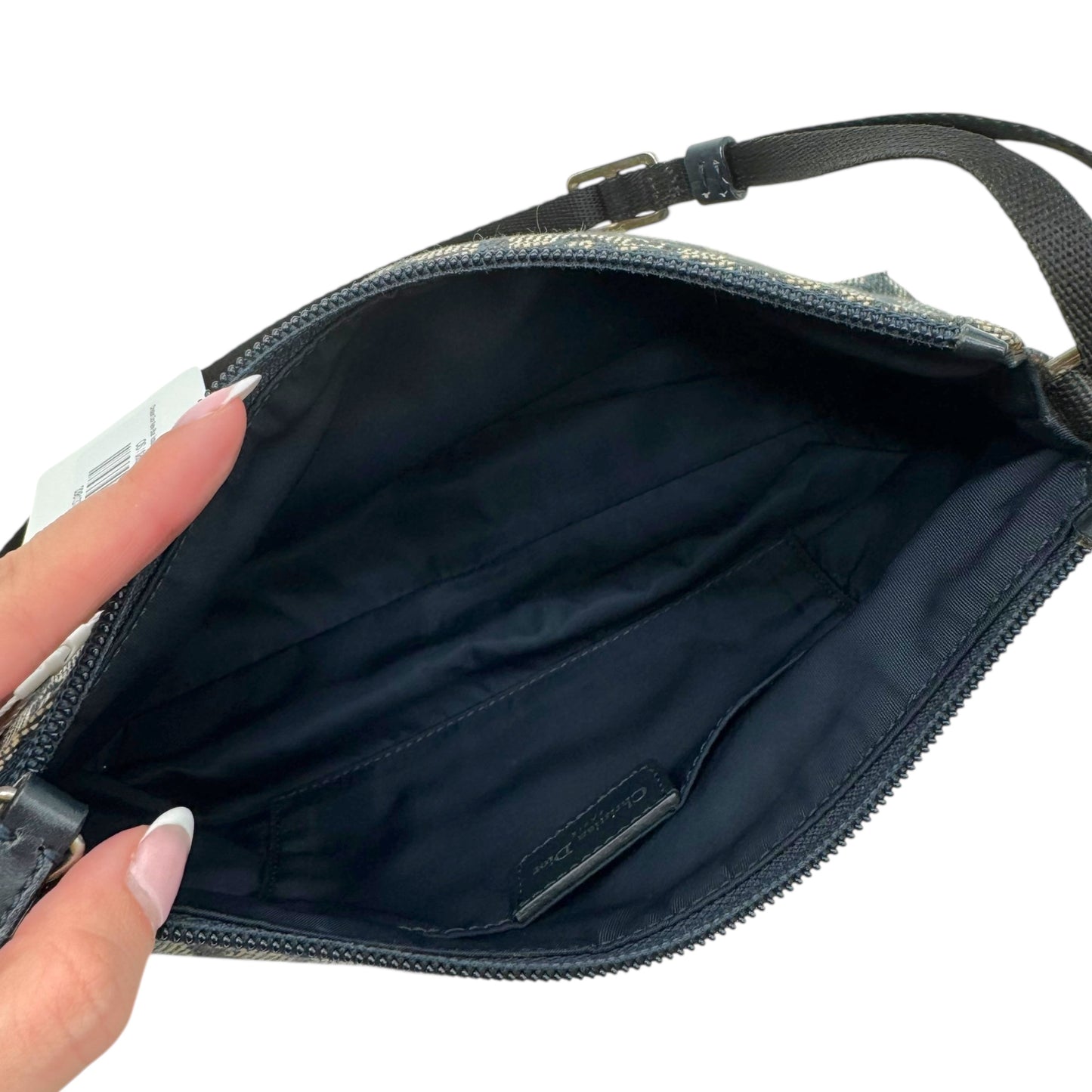 Christian Dior Navy Blue Trotter Monogram Shoulder Pochette Bag - Outfit Repeater