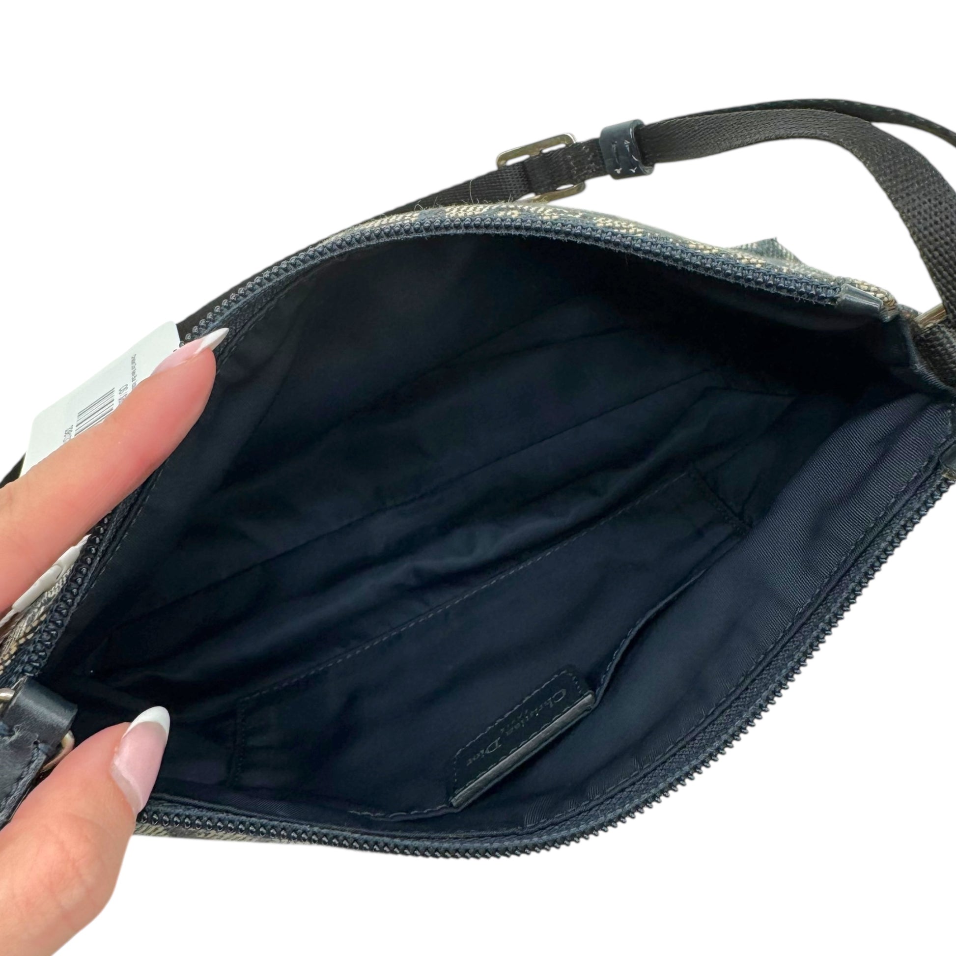 Christian Dior Navy Blue Trotter Monogram Shoulder Pochette Bag - Outfit Repeater