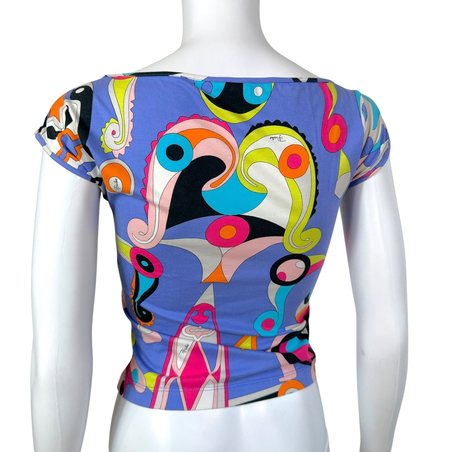 Emilio Pucci Purple Multicolor Printed T-Shirt