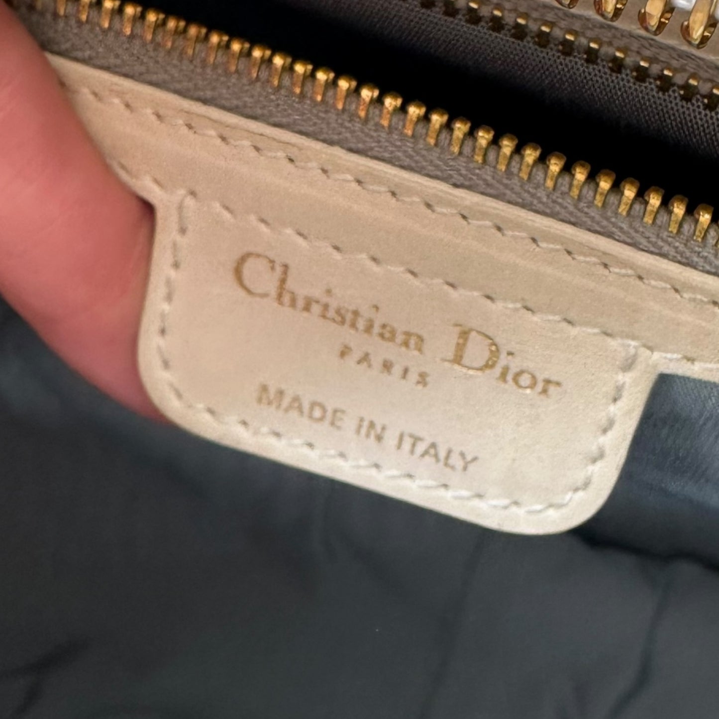 Christian Dior Ivory Leather Crescent Bag - Outfit Repeater