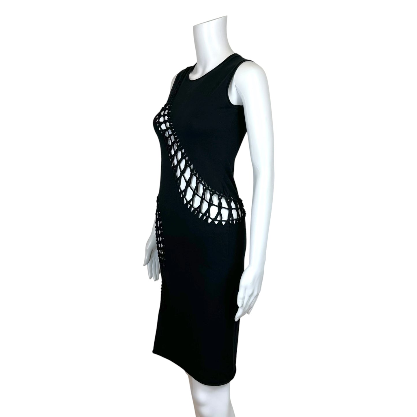 Jean Paul Gaultier S/S 2001 Black Cut-Out Midi Dress