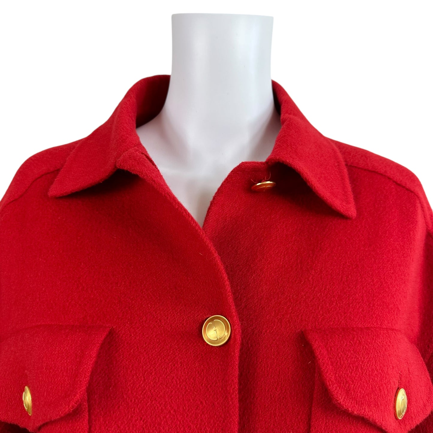Gucci F/W 1994 Red Wool & Cashmere Overcoat - Outfit Repeater