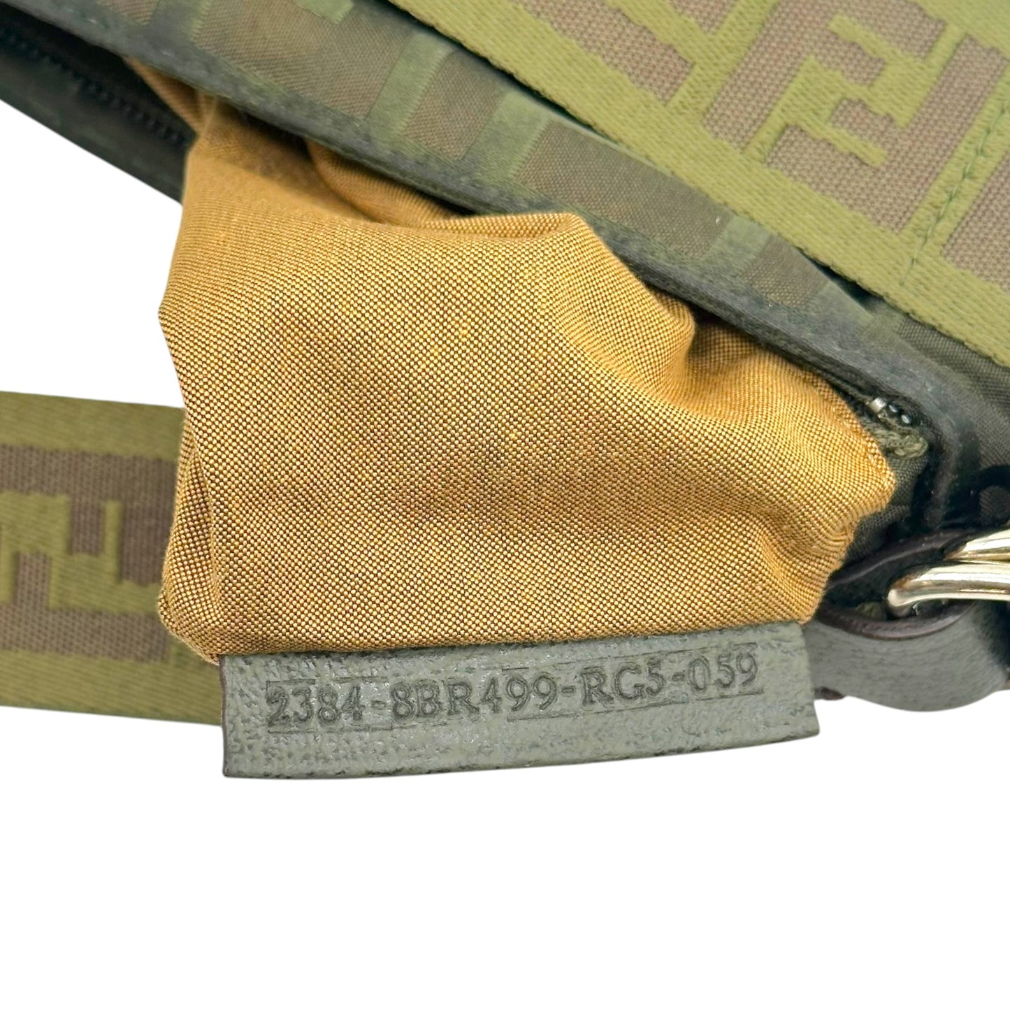 Fendi Mini Pochette Bag Khaki Green Nylon Zucca Monogram