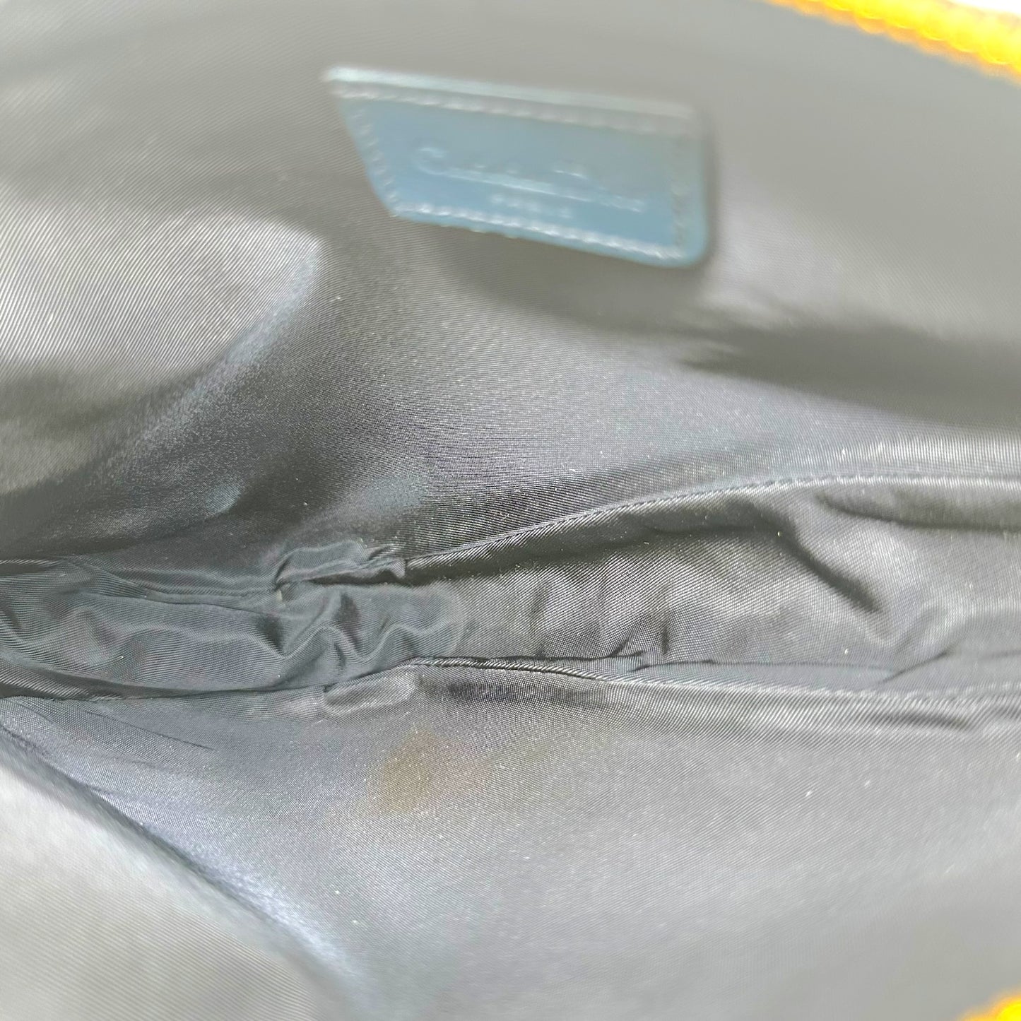 Christian Dior Navy Blue Trotter Monogram Mini Saddle Bag
