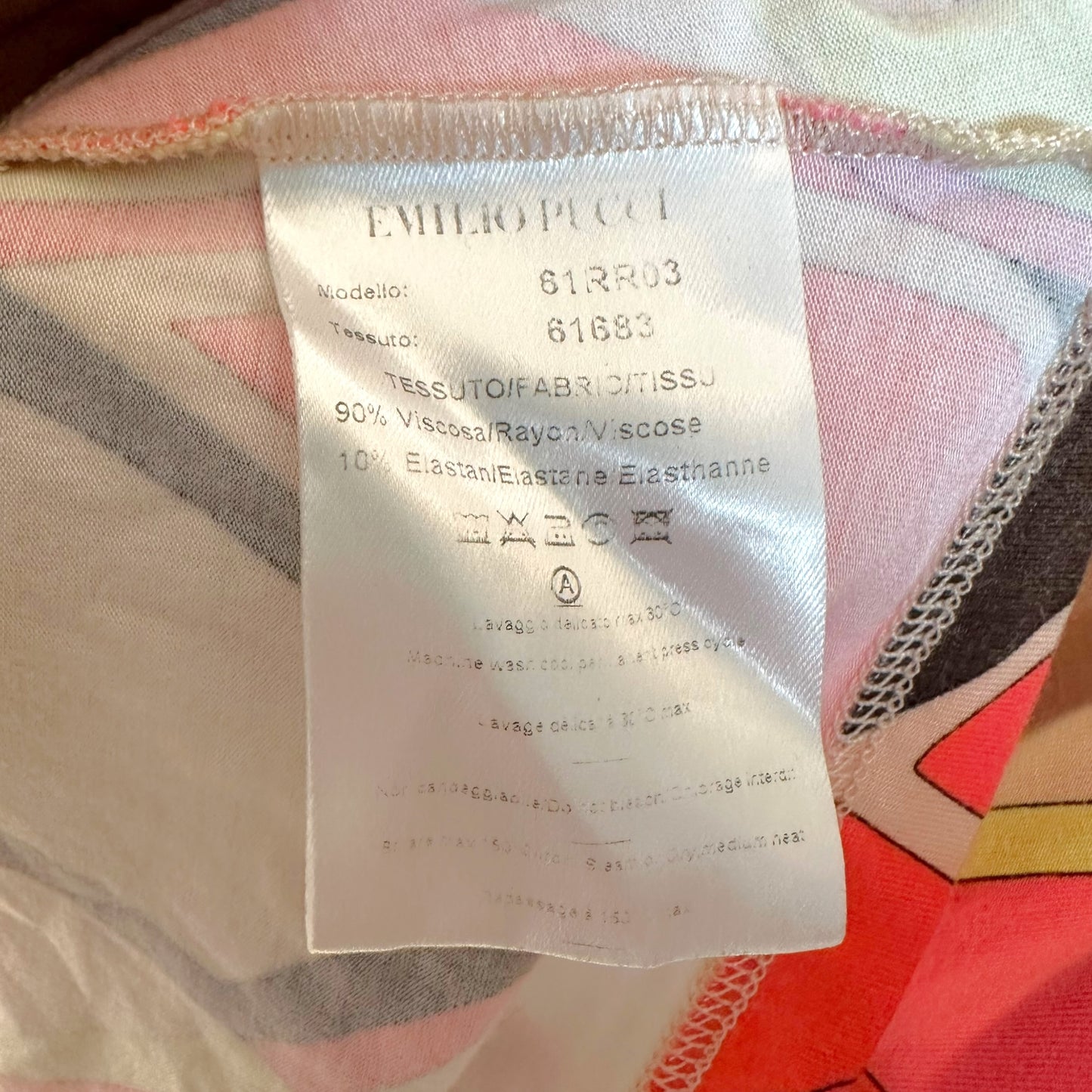 Emilio Pucci Brown & Orange Printed Halter Tank