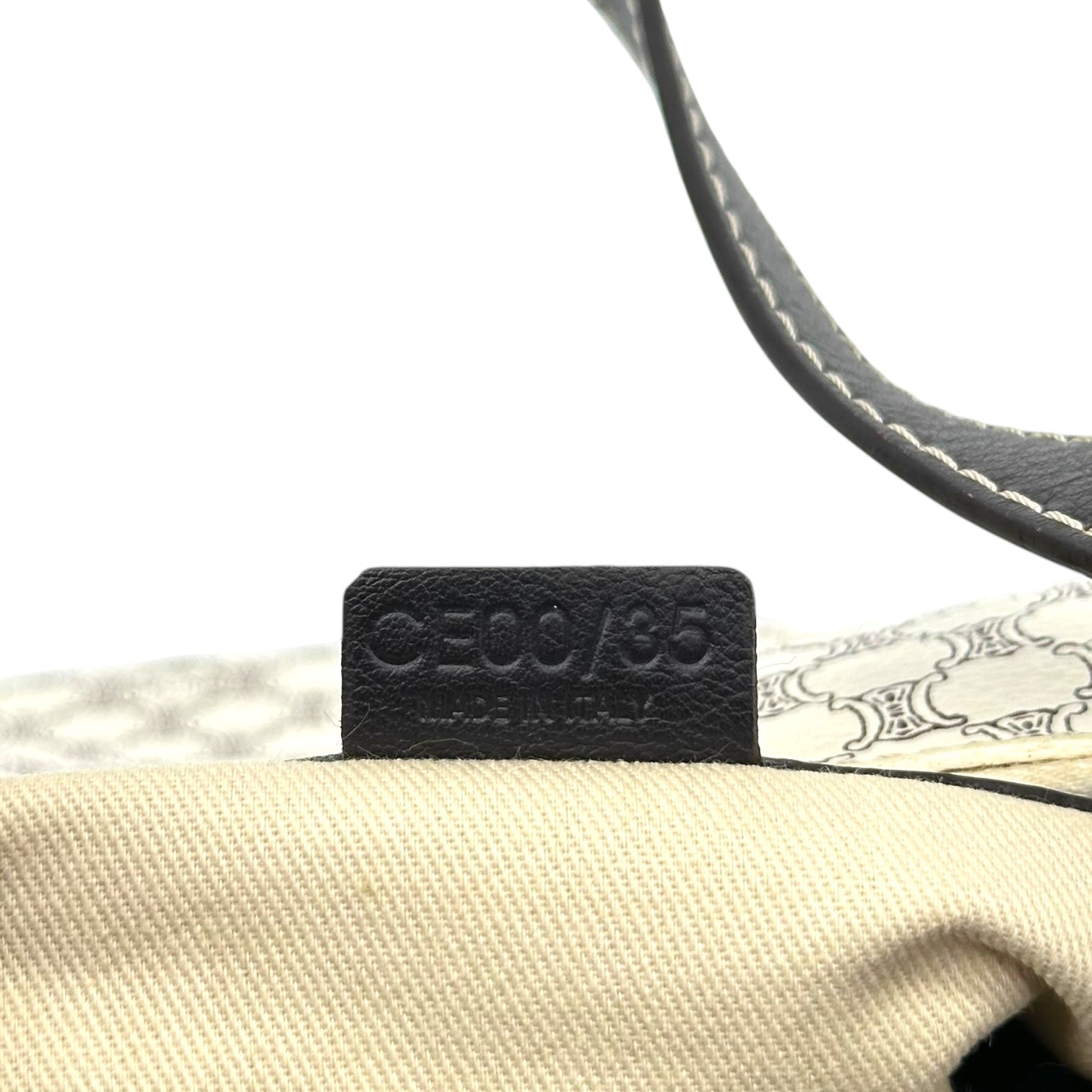 Celine White Triomphe Monogram Shoulder Bag - Outfit Repeater