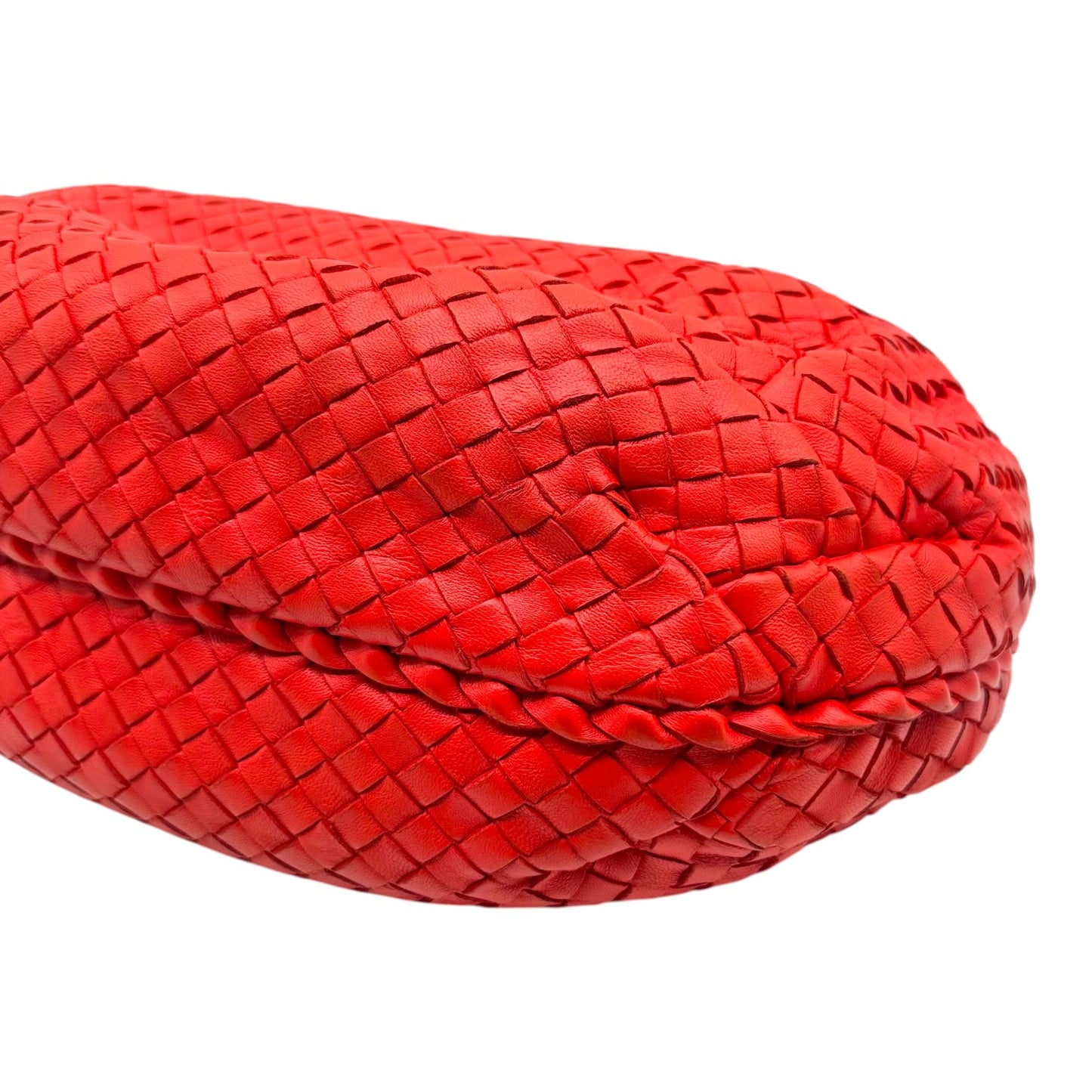 Bottega Veneta Orange Intrecciato Woven Hobo Bag