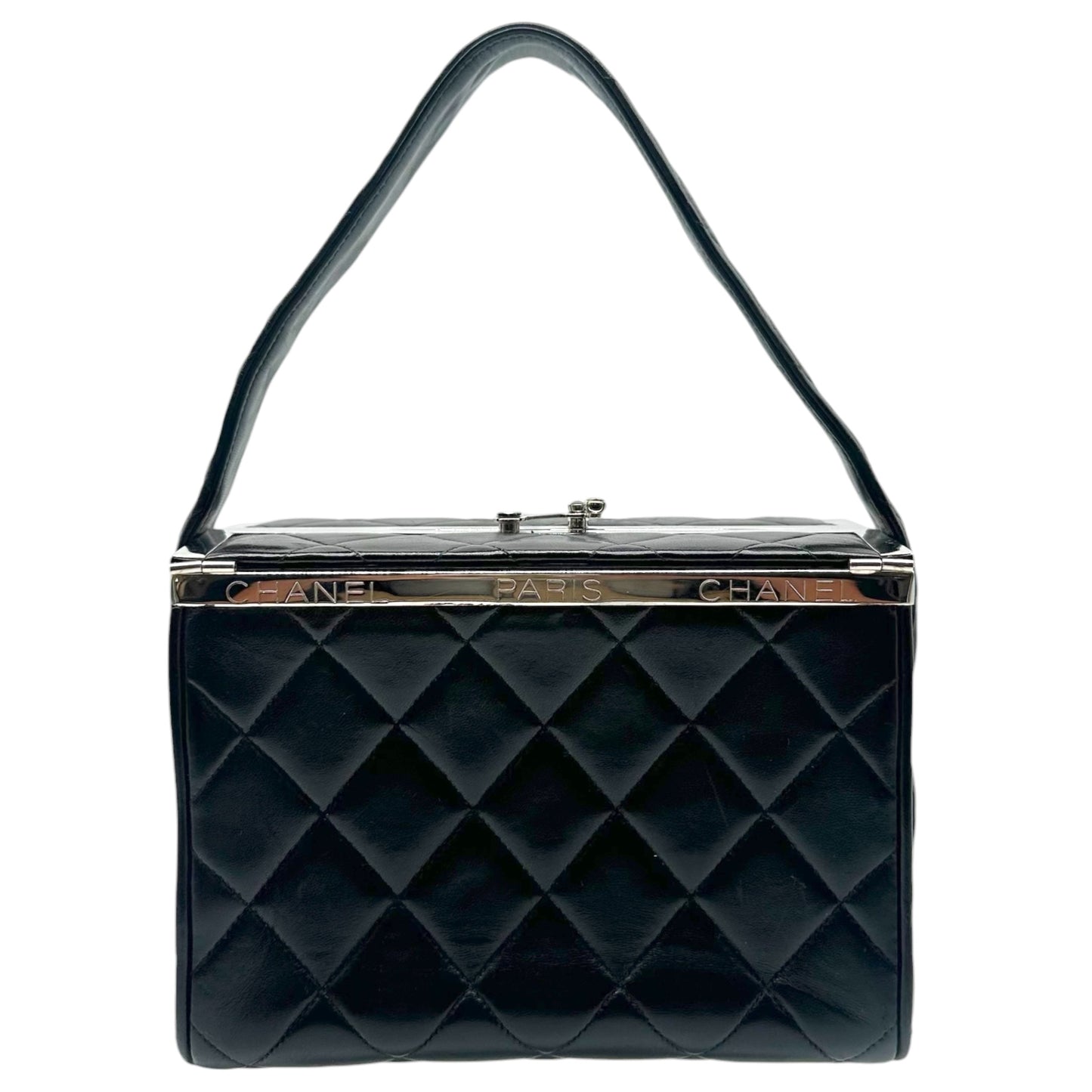 Chanel Black Quilted Lambskin Vanity Box Bag