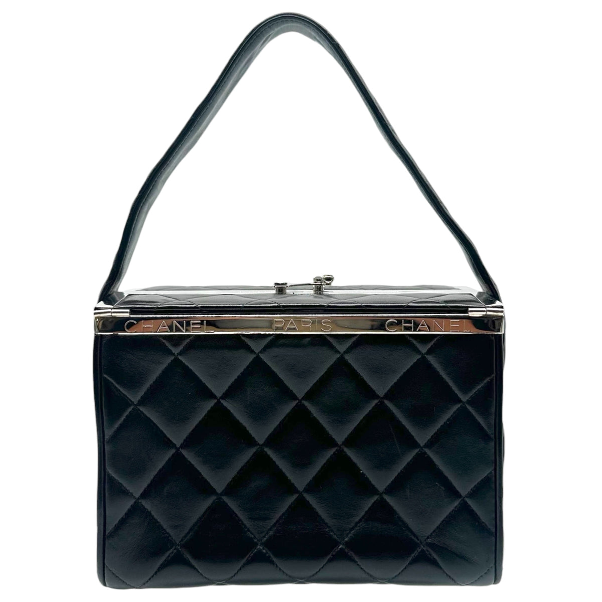 Chanel Black Quilted Lambskin Vanity Box Bag