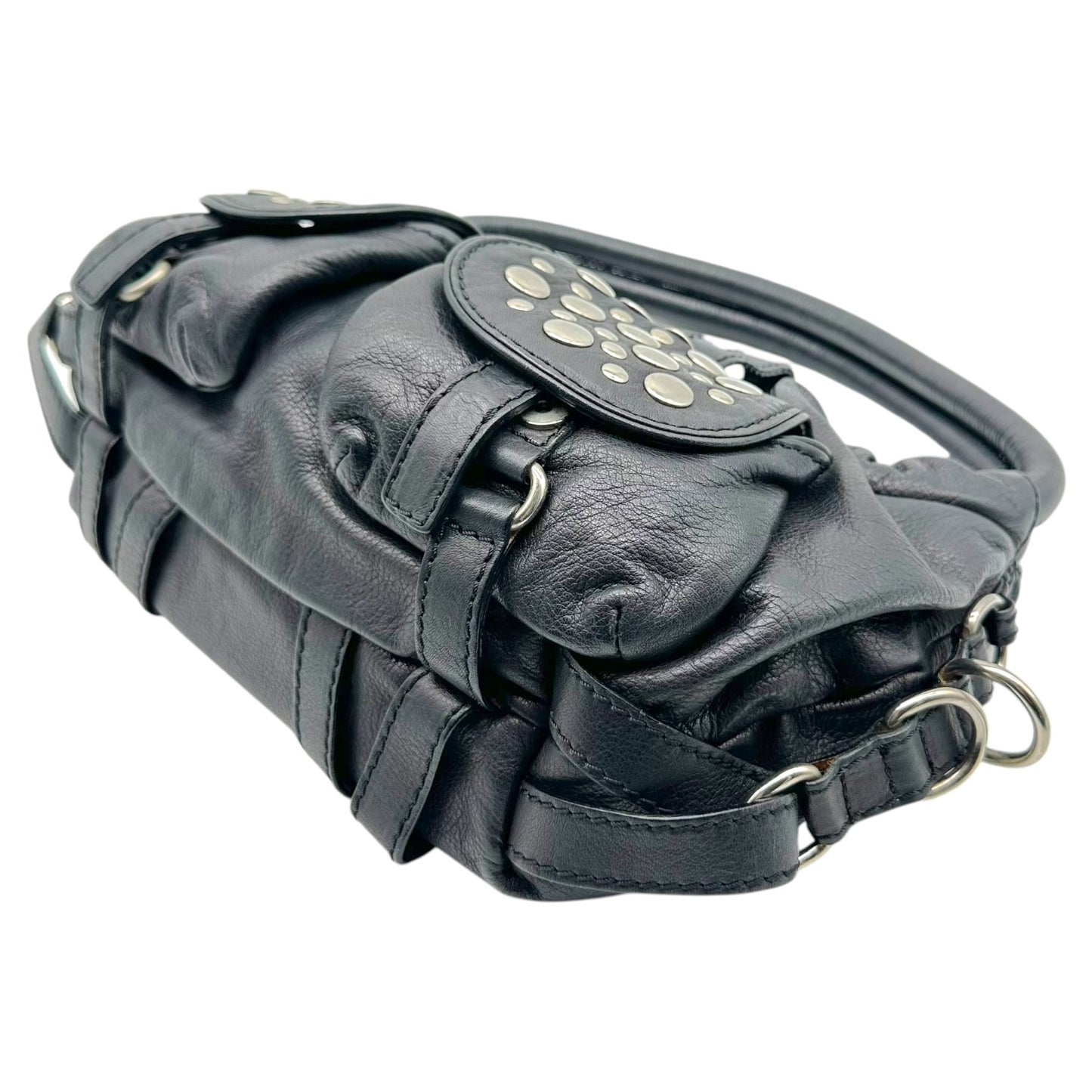 Sonia Rykiel Black Silver Studded Cargo Pocket Bag