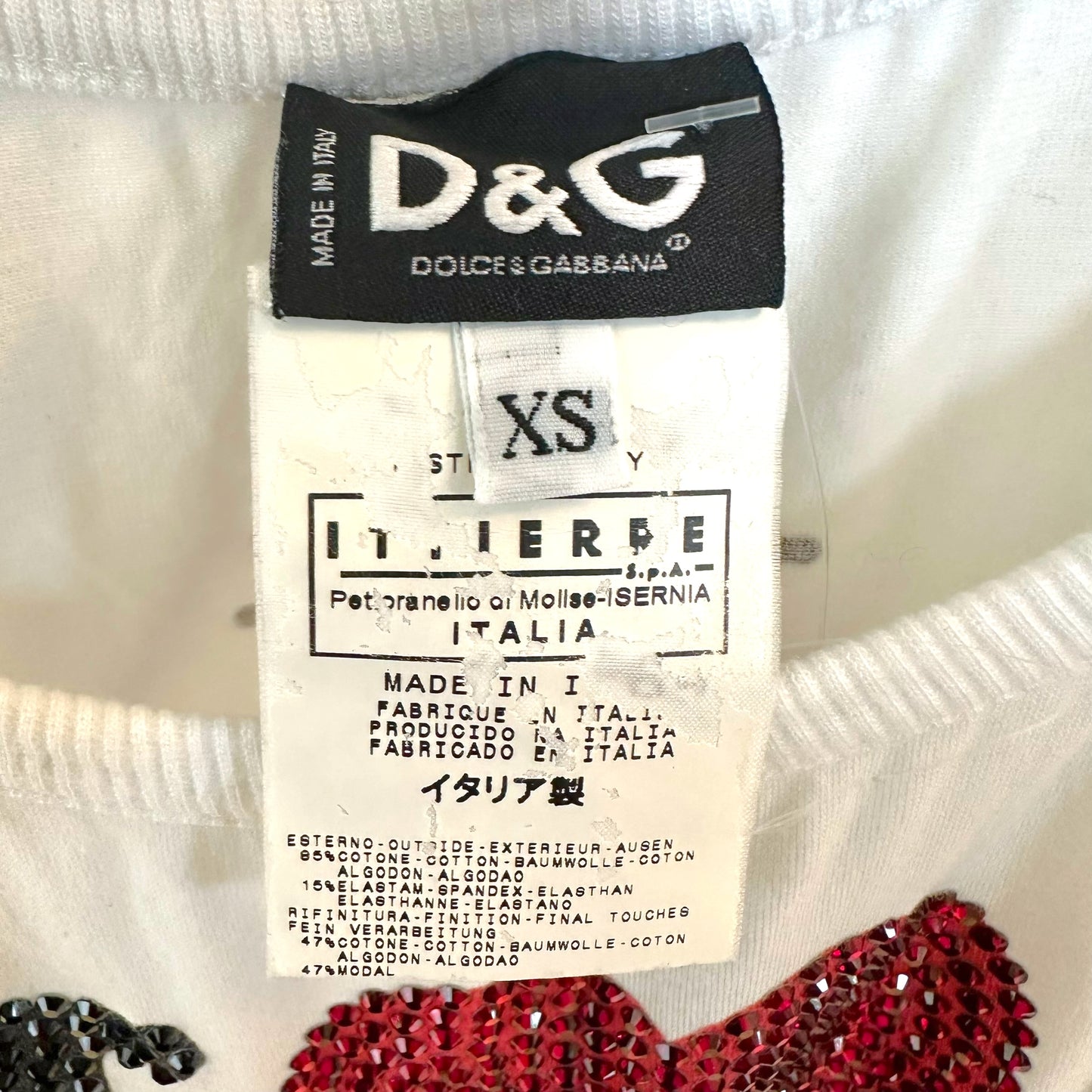 D&G Dolce & Gabbana 'I Heart D&G' Rhinestone Tank