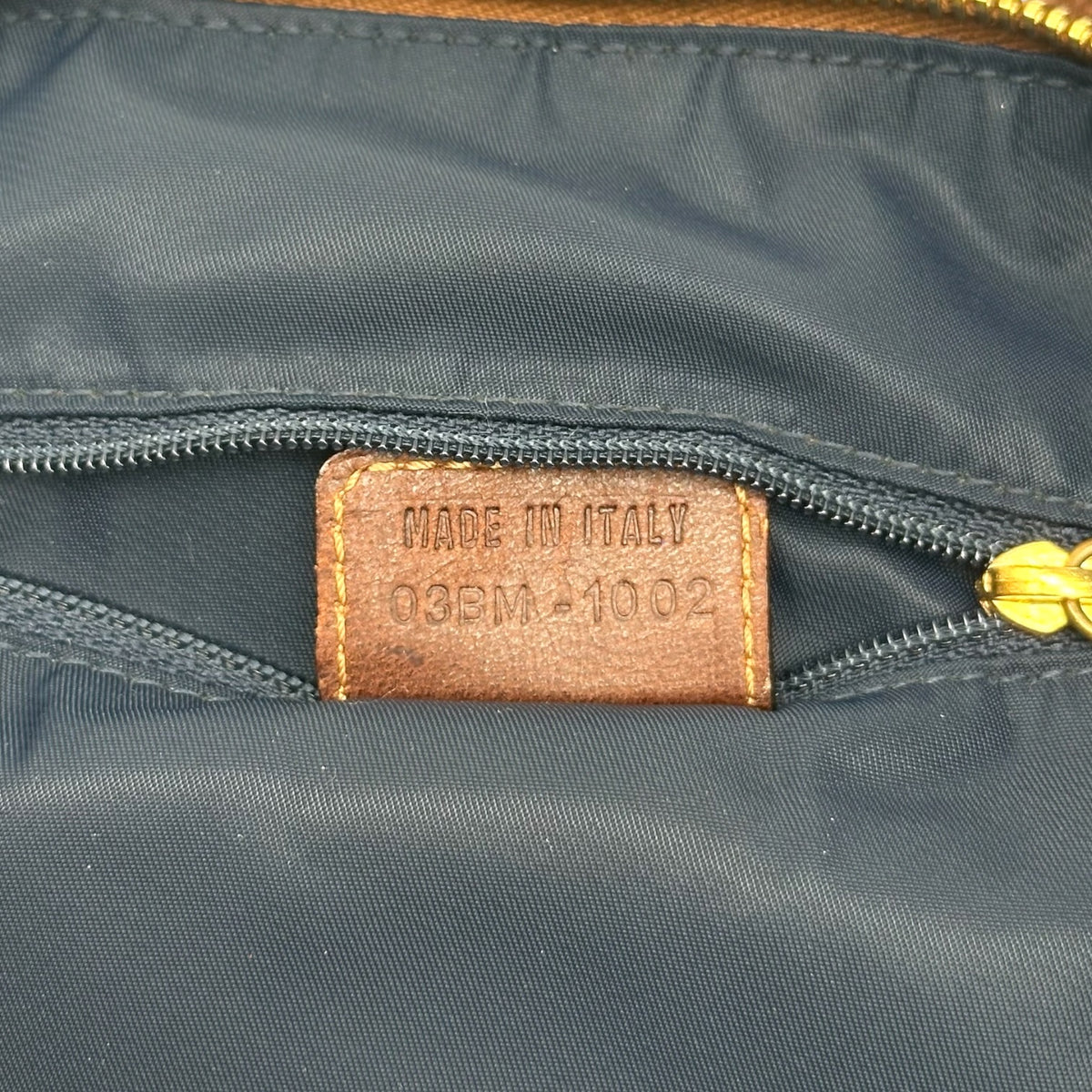 Christian Dior Crescent Hobo Bag Navy Brown Trotter Monogram