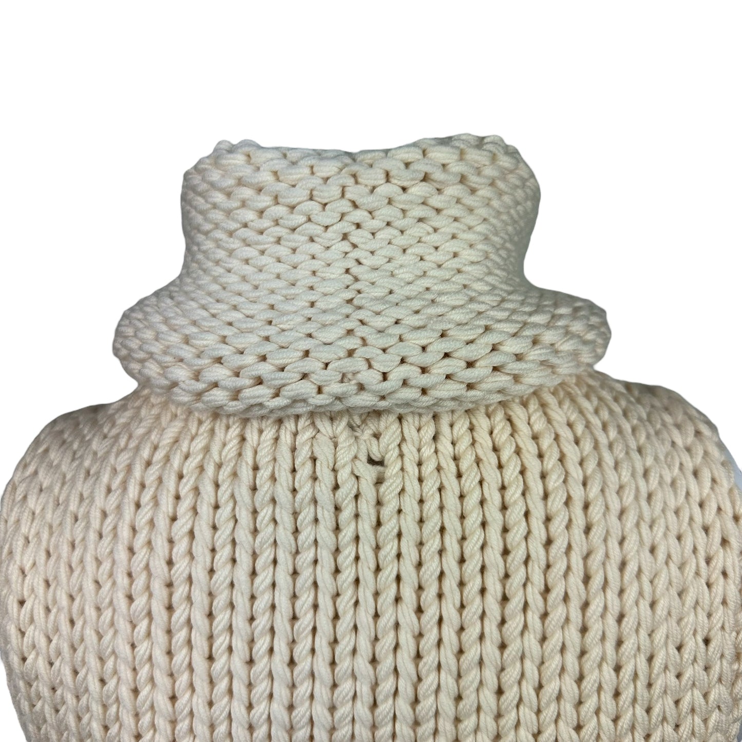 Gucci Ivory Knit Sleeveless Turtleneck Sweater