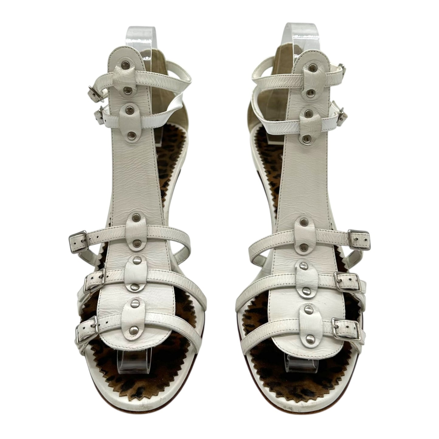 Manolo Blahnik White Gladiator Heels - Outfit Repeater