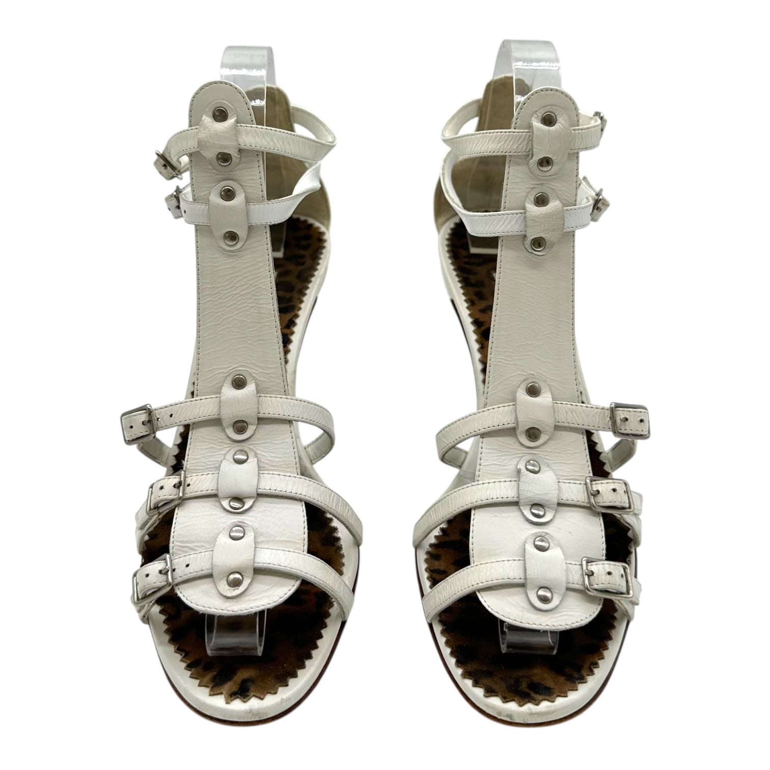 Manolo Blahnik White Gladiator Heels - Outfit Repeater