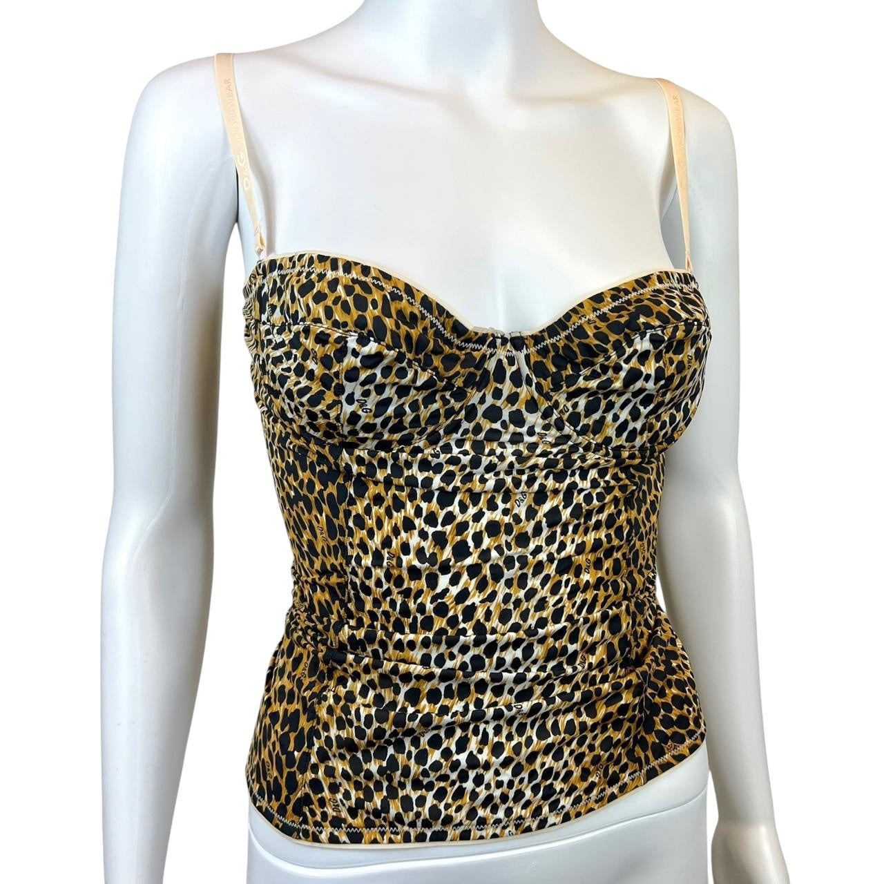D&G Dolce & Gabbana Leopard Bustier Top - Outfit Repeater