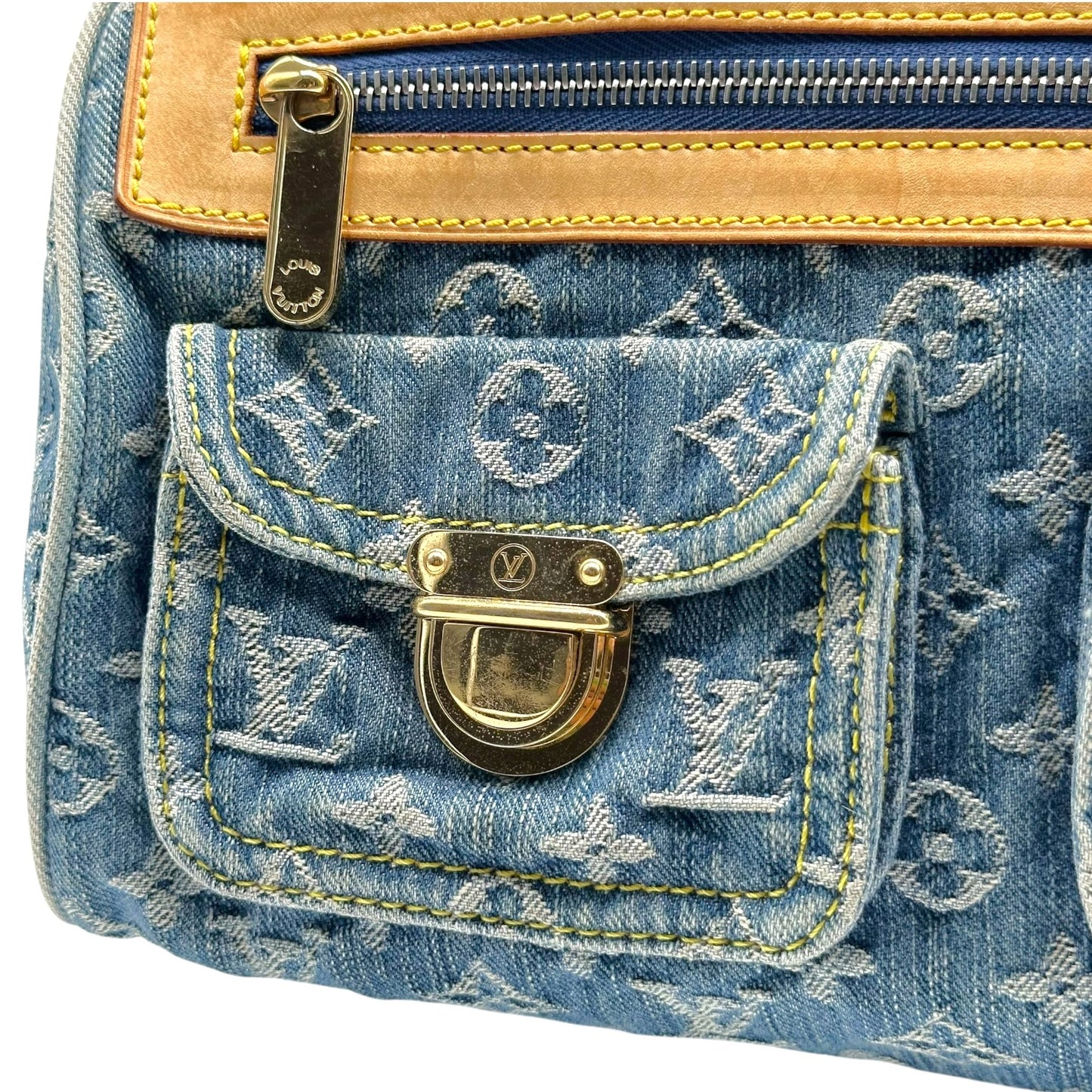 Louis Vuitton Blue Denim Neo Speedy Handbag