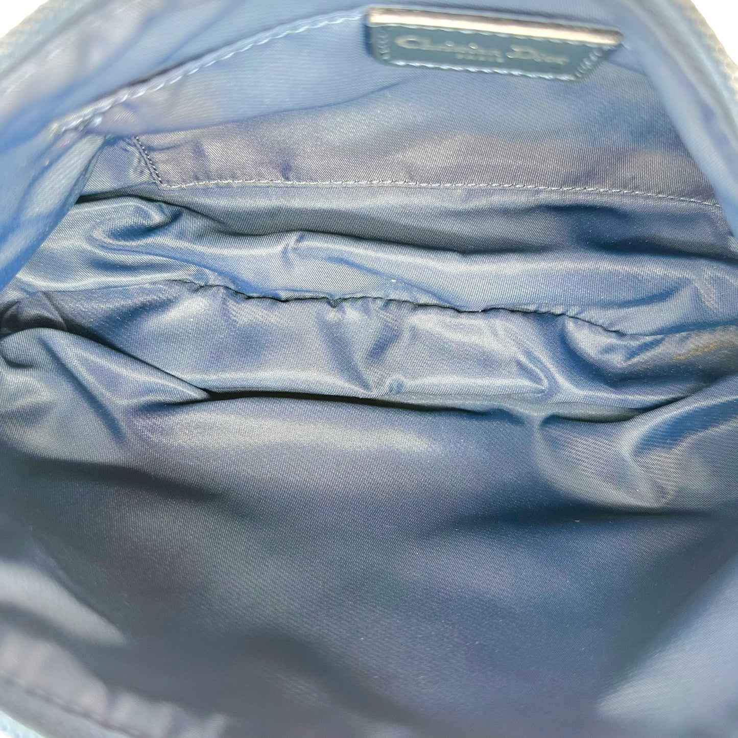 Christian Dior Navy Blue Trotter Monogram Shoulder Pochette Bag