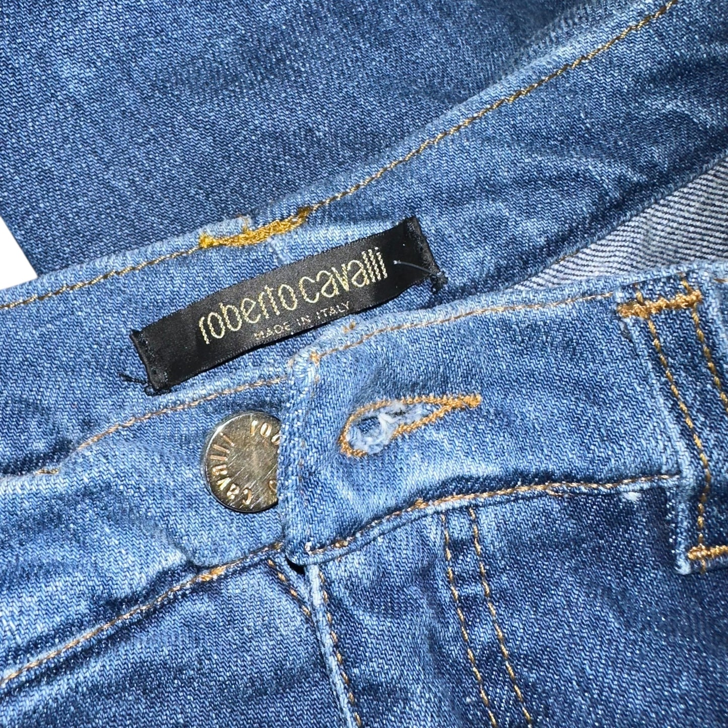 Roberto Cavalli 2004 Embroidered Jeans