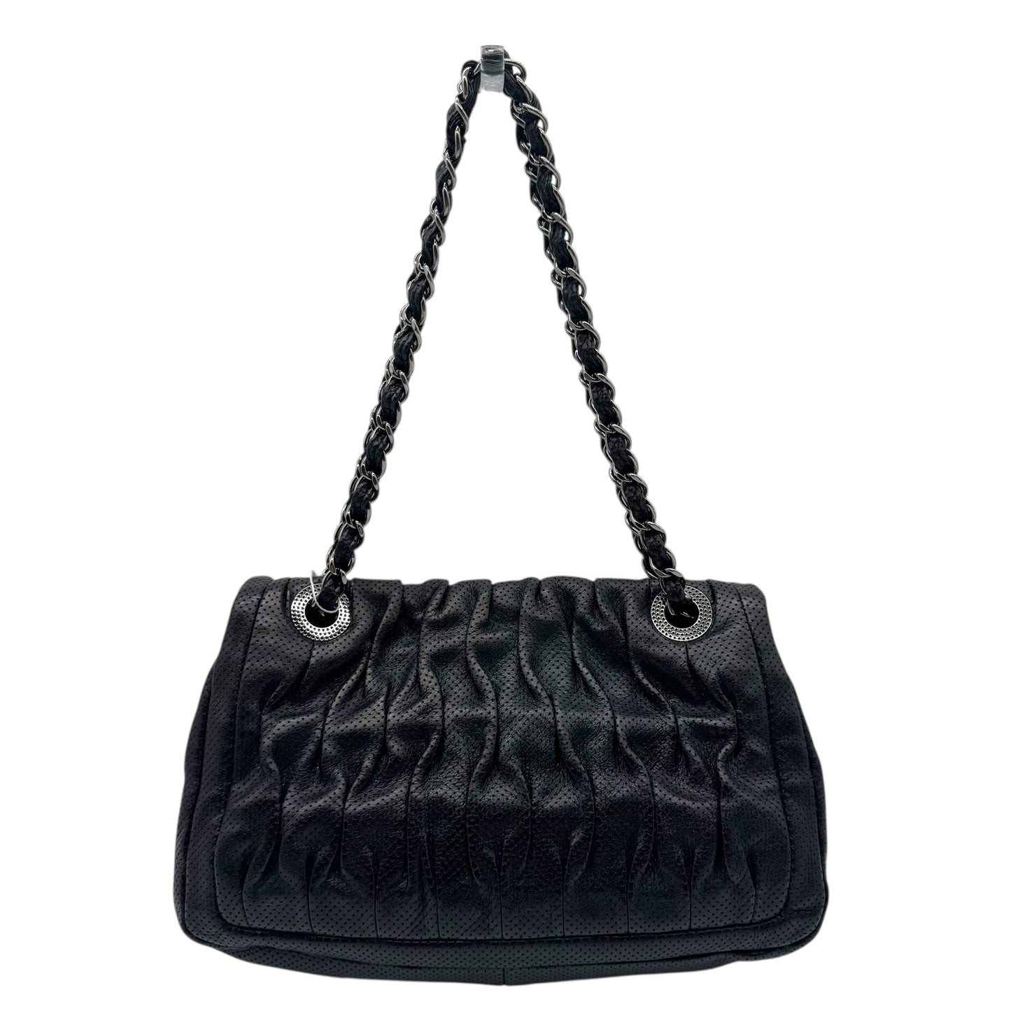 Chanel Black Perforated Leather Shoulder Bag - Outfit Repeater