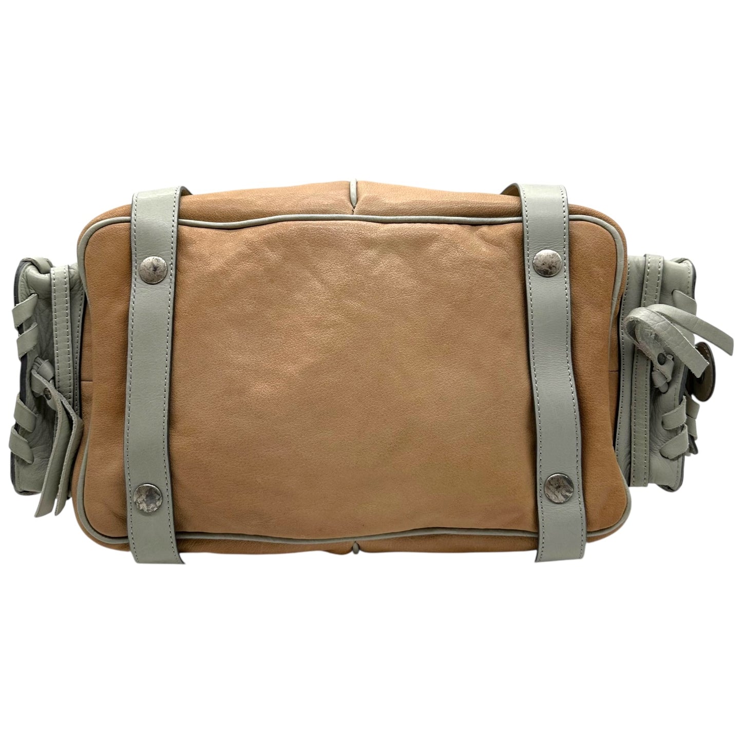 Chloe Tan & Light Blue Silverado Hobo Bag