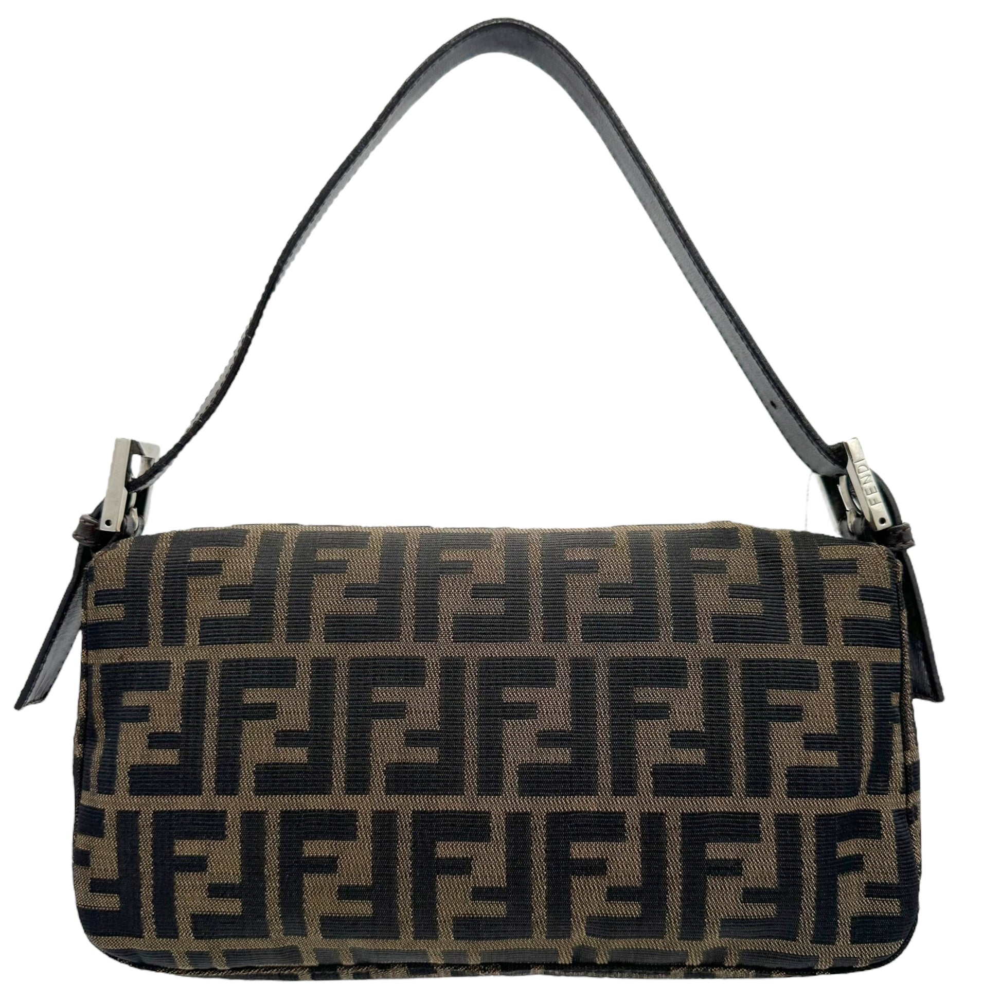 Fendi Brown Zucca Monogram Baguette Bag - Outfit Repeater