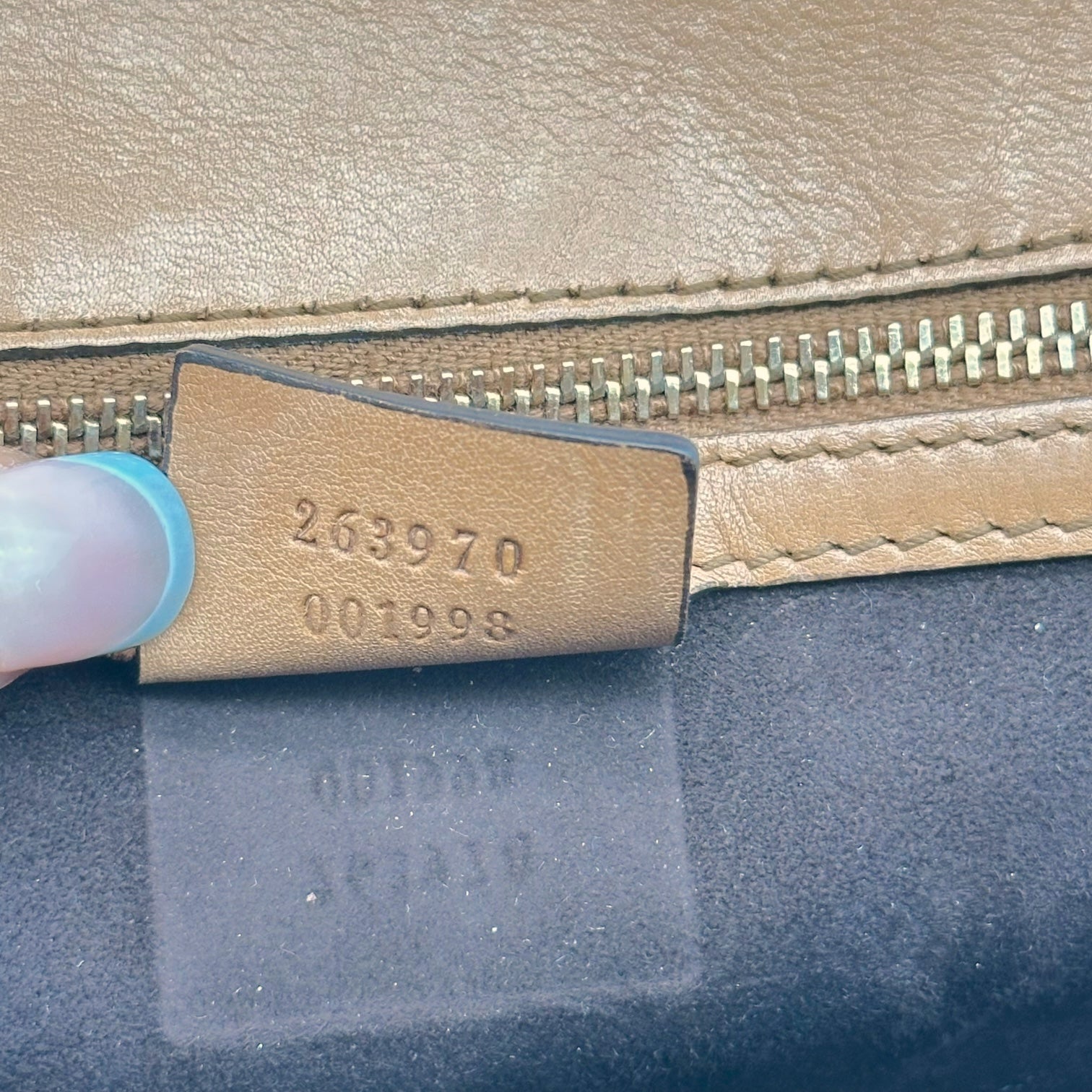 Gucci Brown Leather Whipstitch Fringe 2-Way Bag