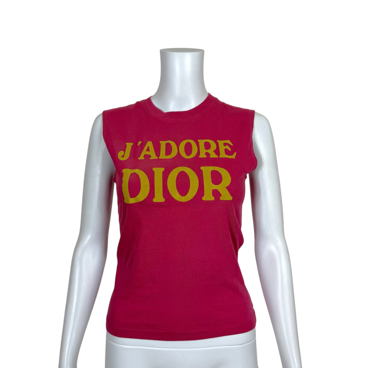 Christian Dior F/W 2002 Hot Pink & Mustard Yellow J'Adore Dior Tank